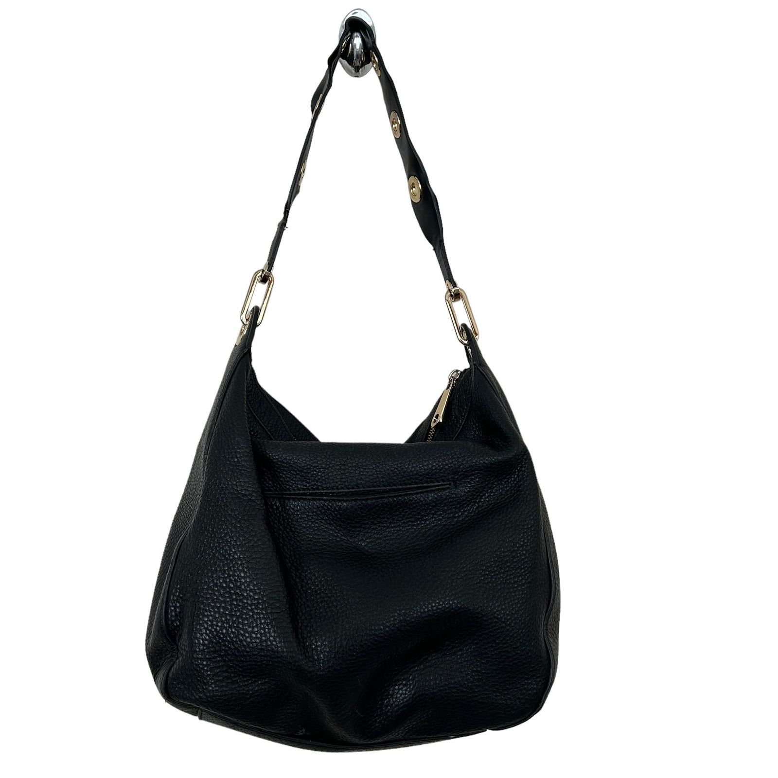 Michael Kors Michael Kors Black Leather Shoulder Bag Grommet Strap Size ONE SIZE - 4 Thumbnail