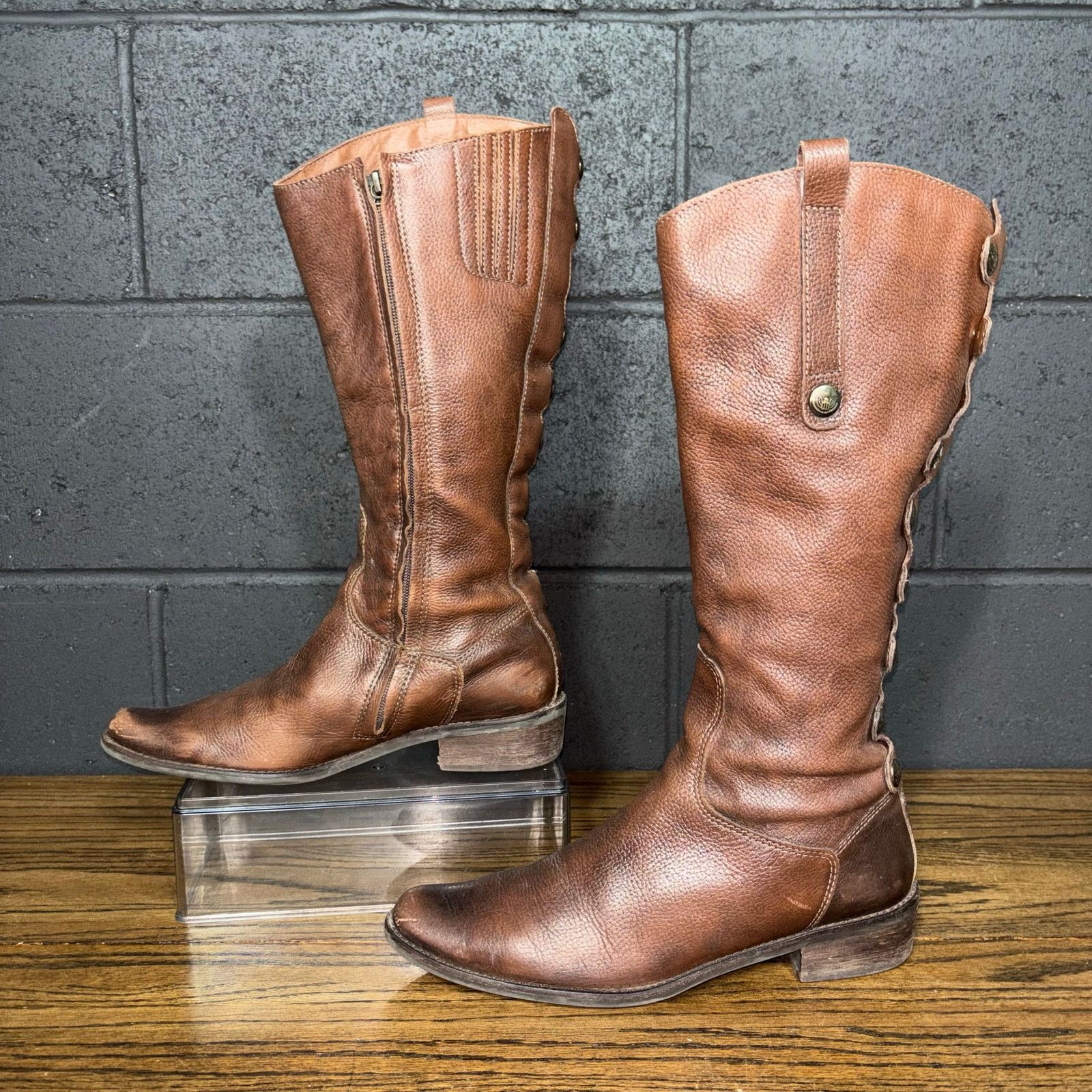 Matisse Matisse Women’s 9.5 Brown Leather Knee-High Riding Boots Size US 9.5 / IT 39.5 - 2 Thumbnail
