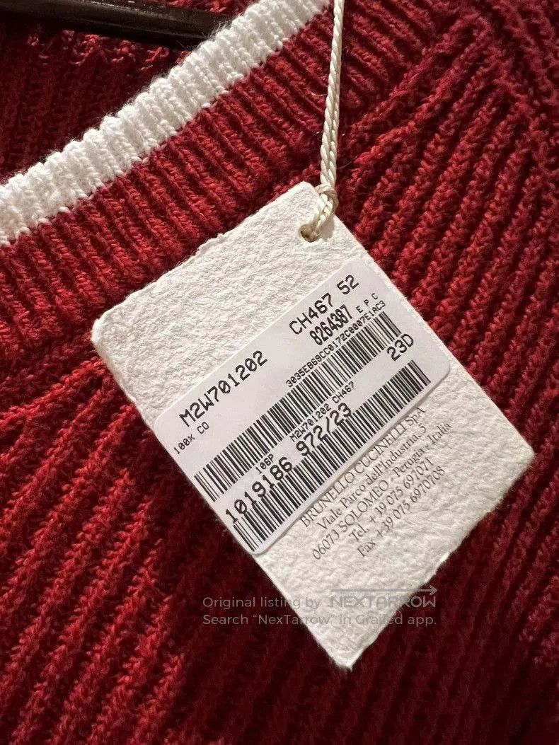 Brunello Cucinelli Brunello Cucinelli Red Sweater. Size US XL / EU 56 / 4 - 4 Thumbnail