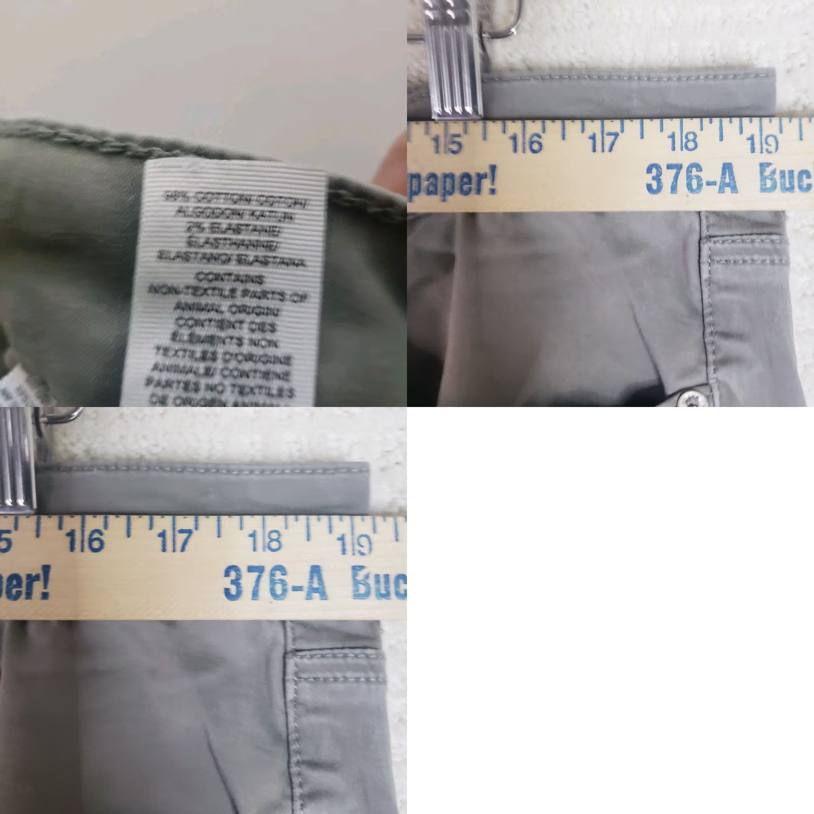 Lucky Brand Lucky Brand 410 Pants Mens 38x30 Gray Athletic Slim Stretch Chino Casual 5-Pocket Zipper Jeans Size US 38 / EU 54 - 10 Thumbnail