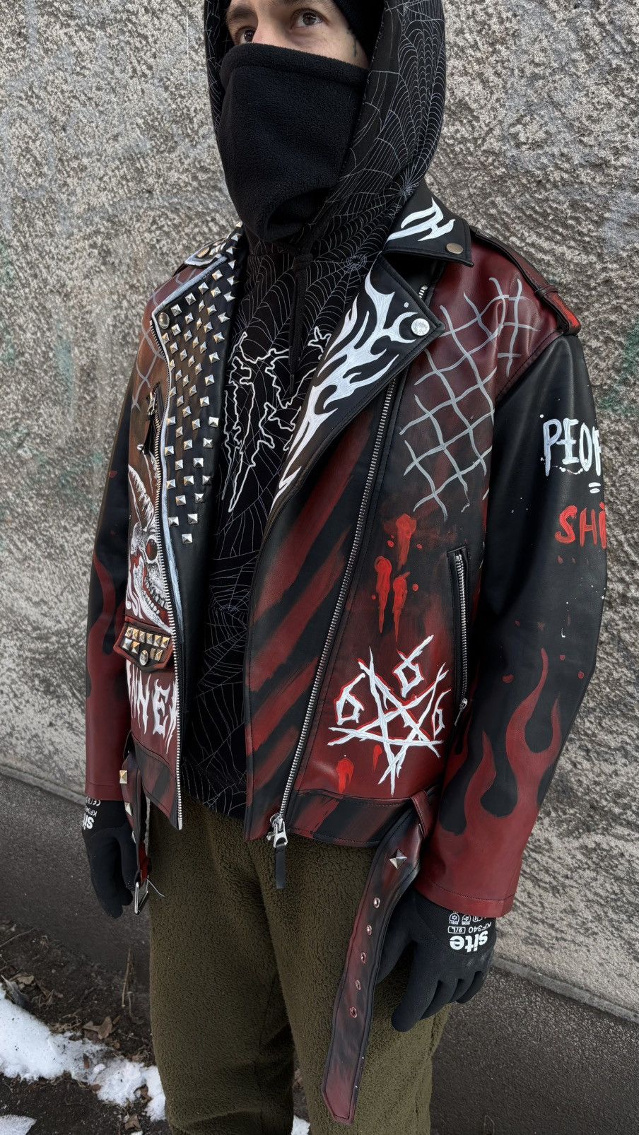 Vintage Custom 1/1 Hand-Painted Slipknot Jacket | Nu-Metal Art Size US L / EU 52-54 / 3 - 6 Thumbnail