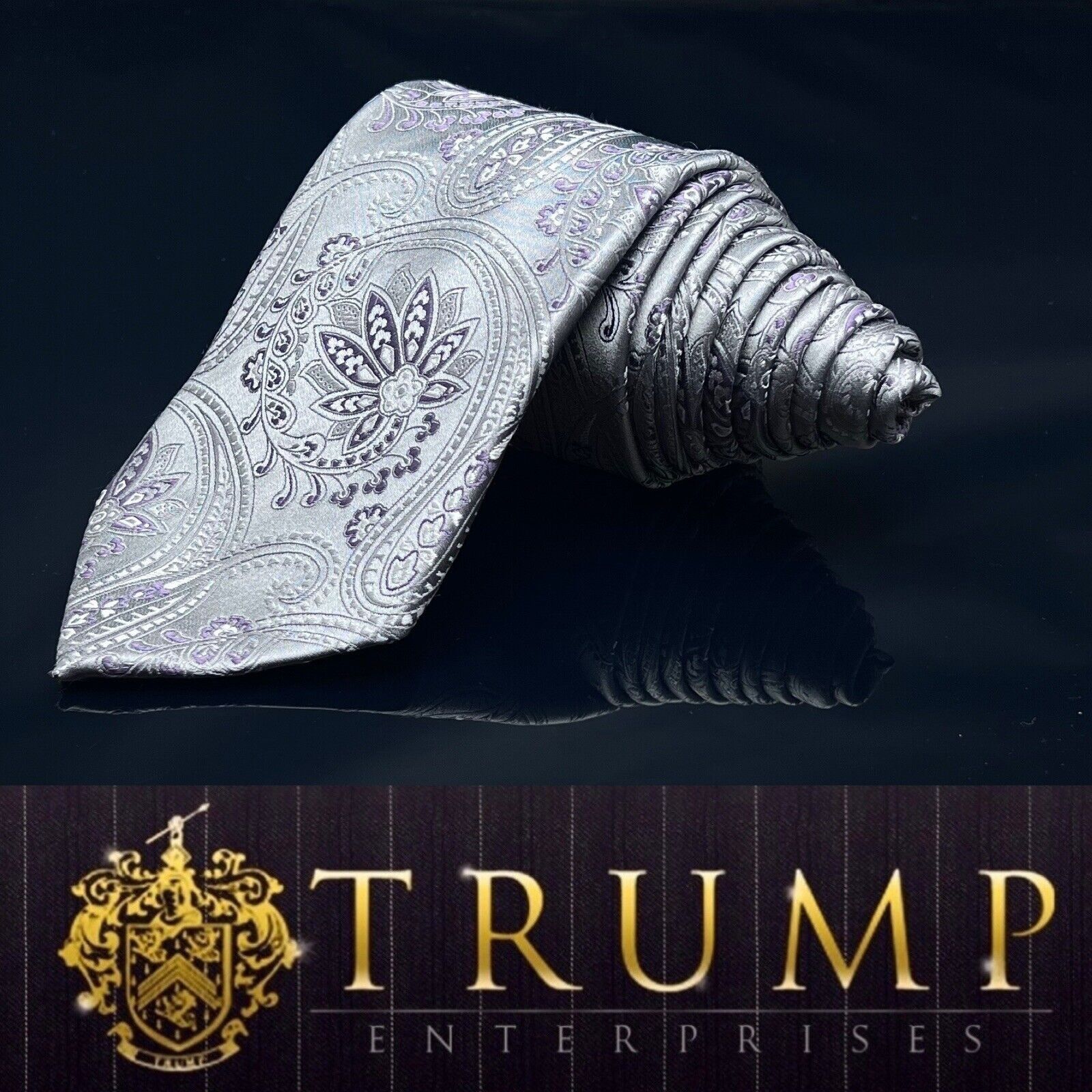 Donald Trump Donald J. Trump Signature Collection Tie Silv Size ONE SIZE - 1 Thumbnail