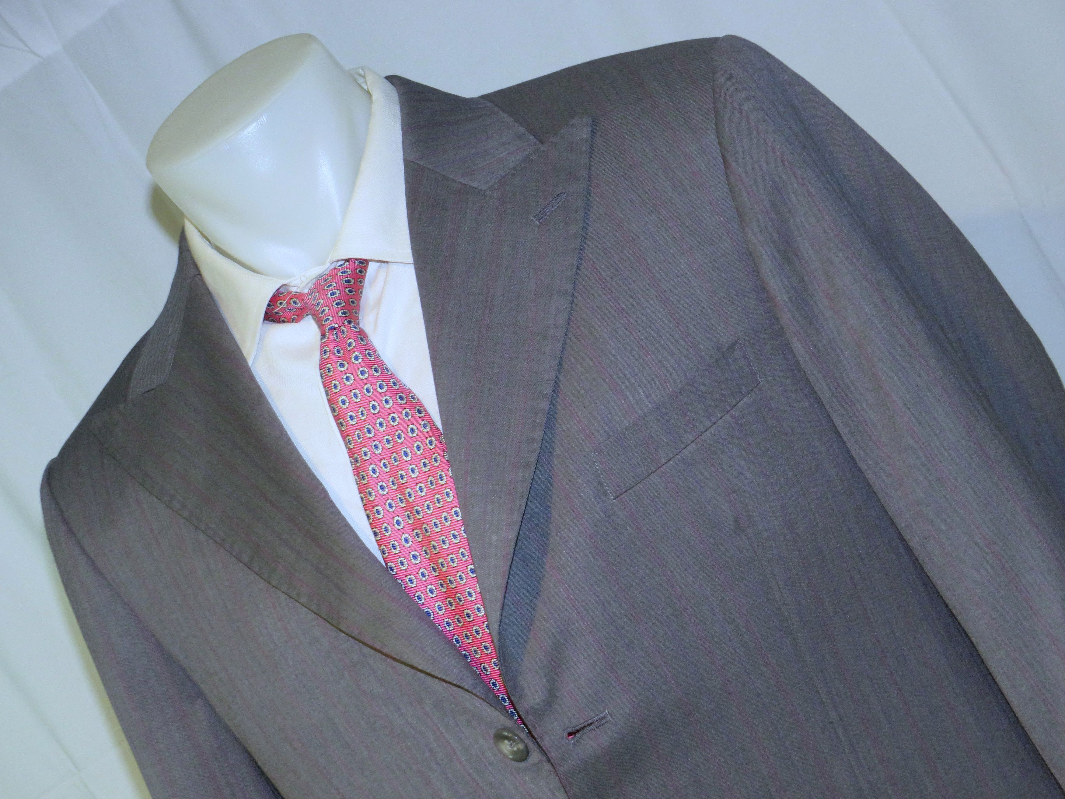 Other Morroni Custom Tailoring Gray Striped Three Button Suit 40L Size 40L - 7 Thumbnail