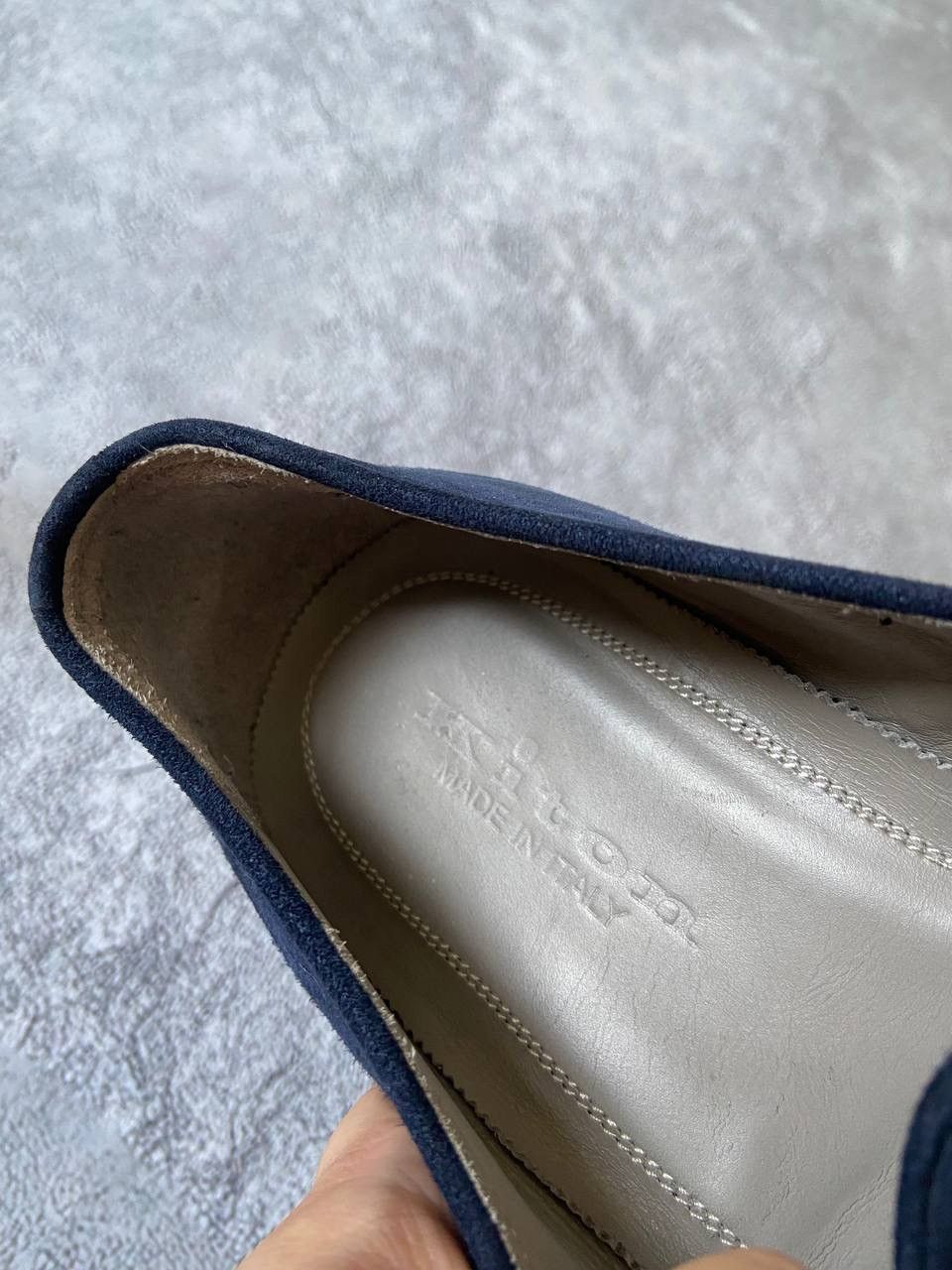 Kiton KITON Napoli Mens Blue Suede Shoes Loafers Men's Size US 9.5 / EU 42-43 - 12 Thumbnail