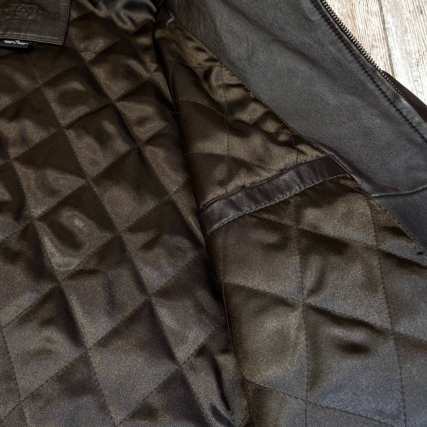 Vintage VINTAGE Knightsbridge Leather Jacket Black XL Insulated Quilted Mid-Length Bomber Jacket Men Size US XL / EU 56 / 4 - 7 Thumbnail