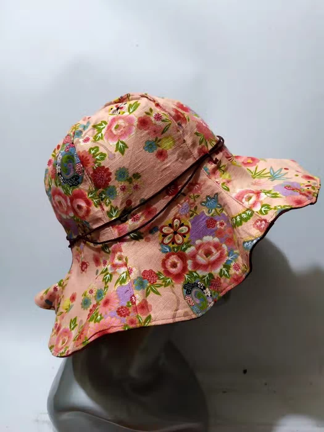 image of Fullprint Floral Japanese Bucket Hats Nice Design in Mix, Women's