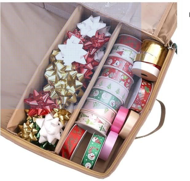 NBDN Nobrandedon Wrapping Paper Storage, Canvas,up to 20 Rolls,42W x 14D x 5H Size ONE SIZE - 5 Thumbnail