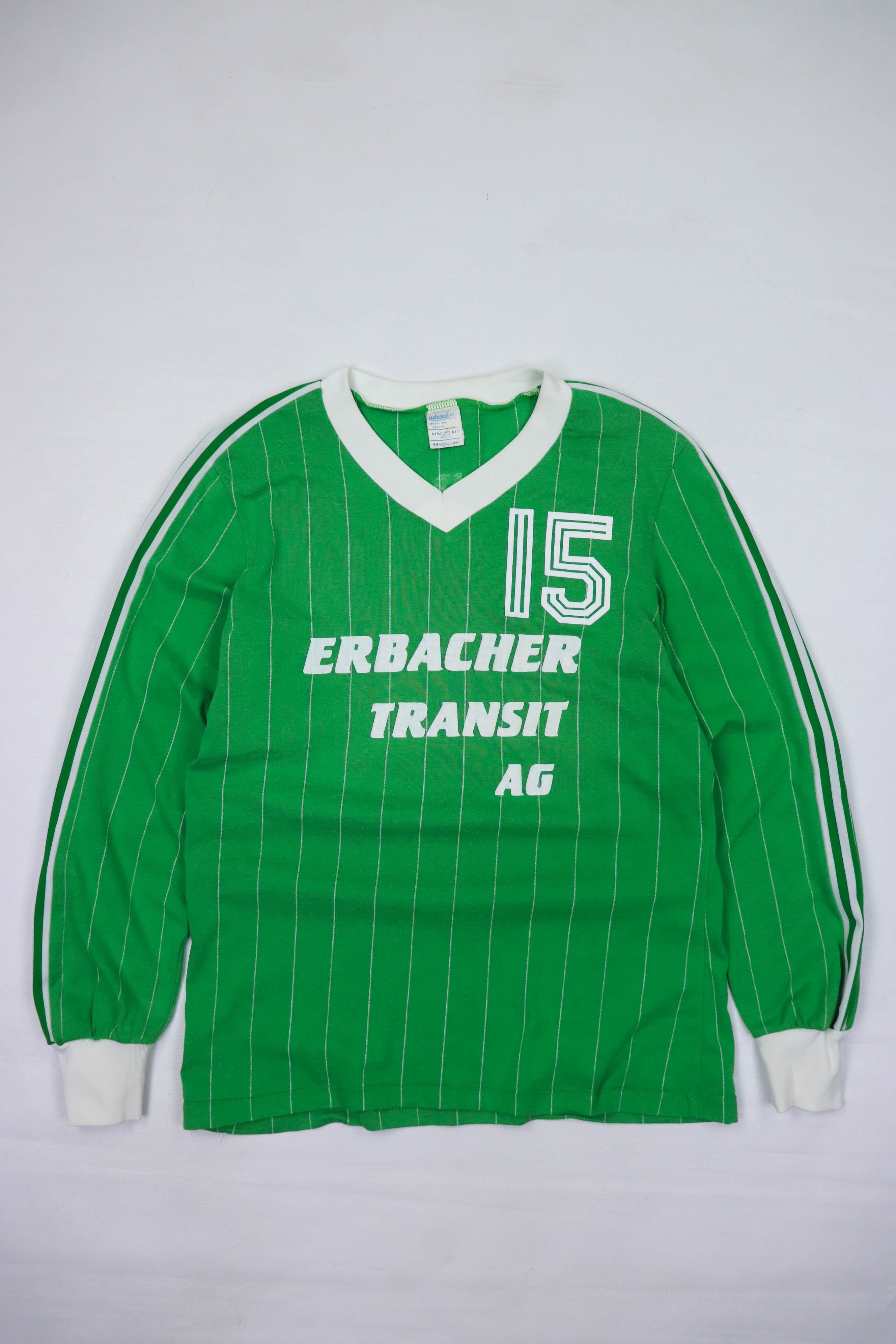 Adidas 70-80s Vintage Adidas Ventex Made in France LS Soccer Shirt Size US M / EU 48-50 / 2 - 1 Thumbnail