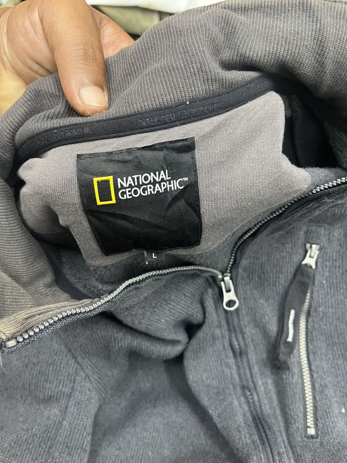 Japanese Brand NATIONAL GEOGRAPHIC WAFFLE KNIT FLEECE JACKET Size US S / EU 44-46 / 1 - 10 Thumbnail