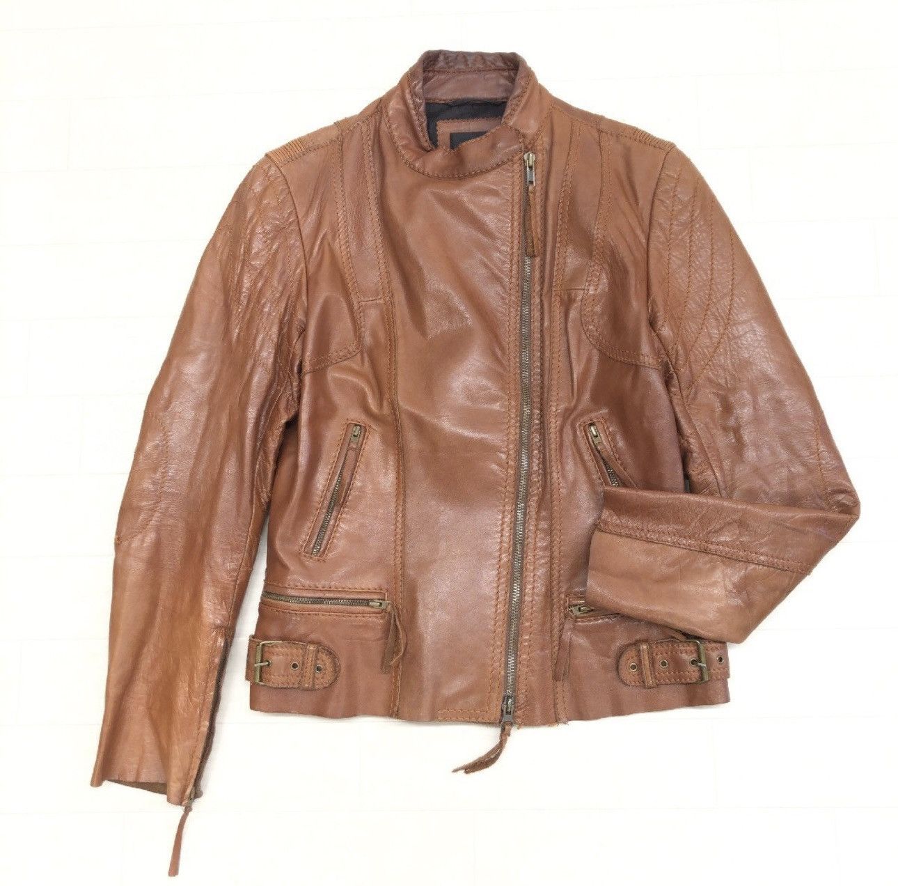 Vintage Chine Belgian Design Leather Jacket Size M / US 6-8 / IT 42-44 - 1 Thumbnail