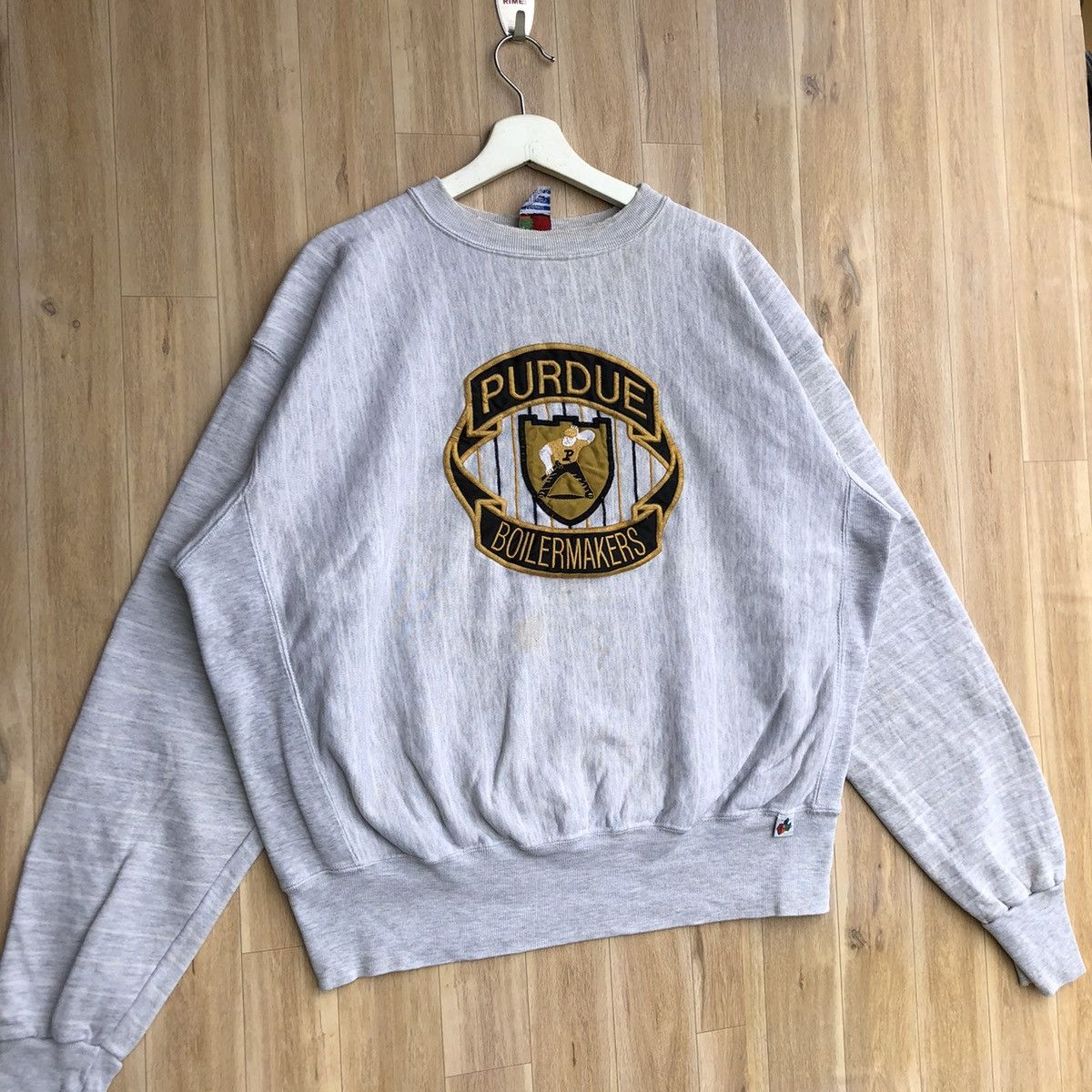 Vintage Vintage Purdue Boilermakers Flocking Embroidered Sweatshirt Size US XL / EU 56 / 4 - 2 Thumbnail