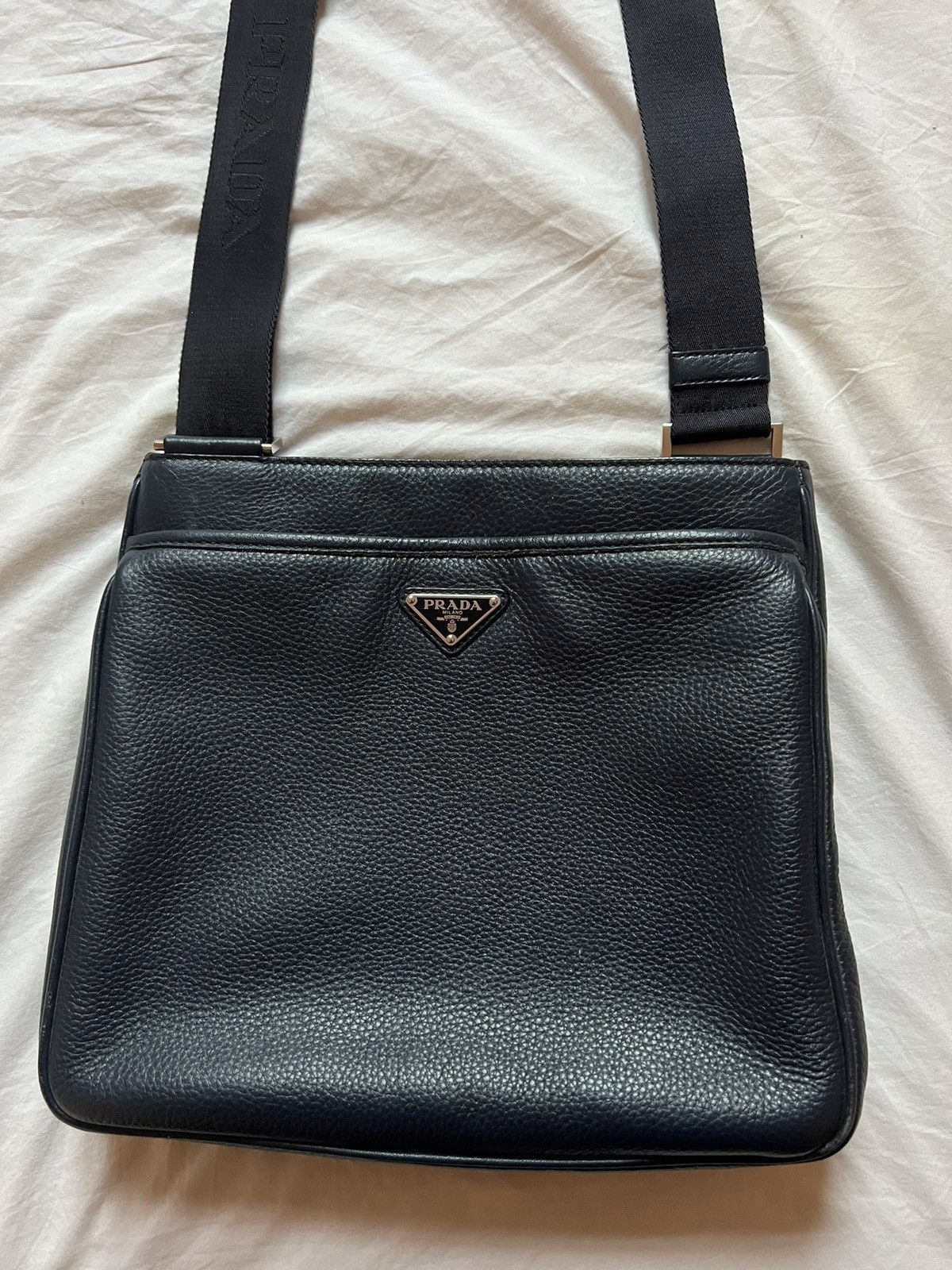 image of Vitello City | Prada Bag | in Baltic Blue, Men's