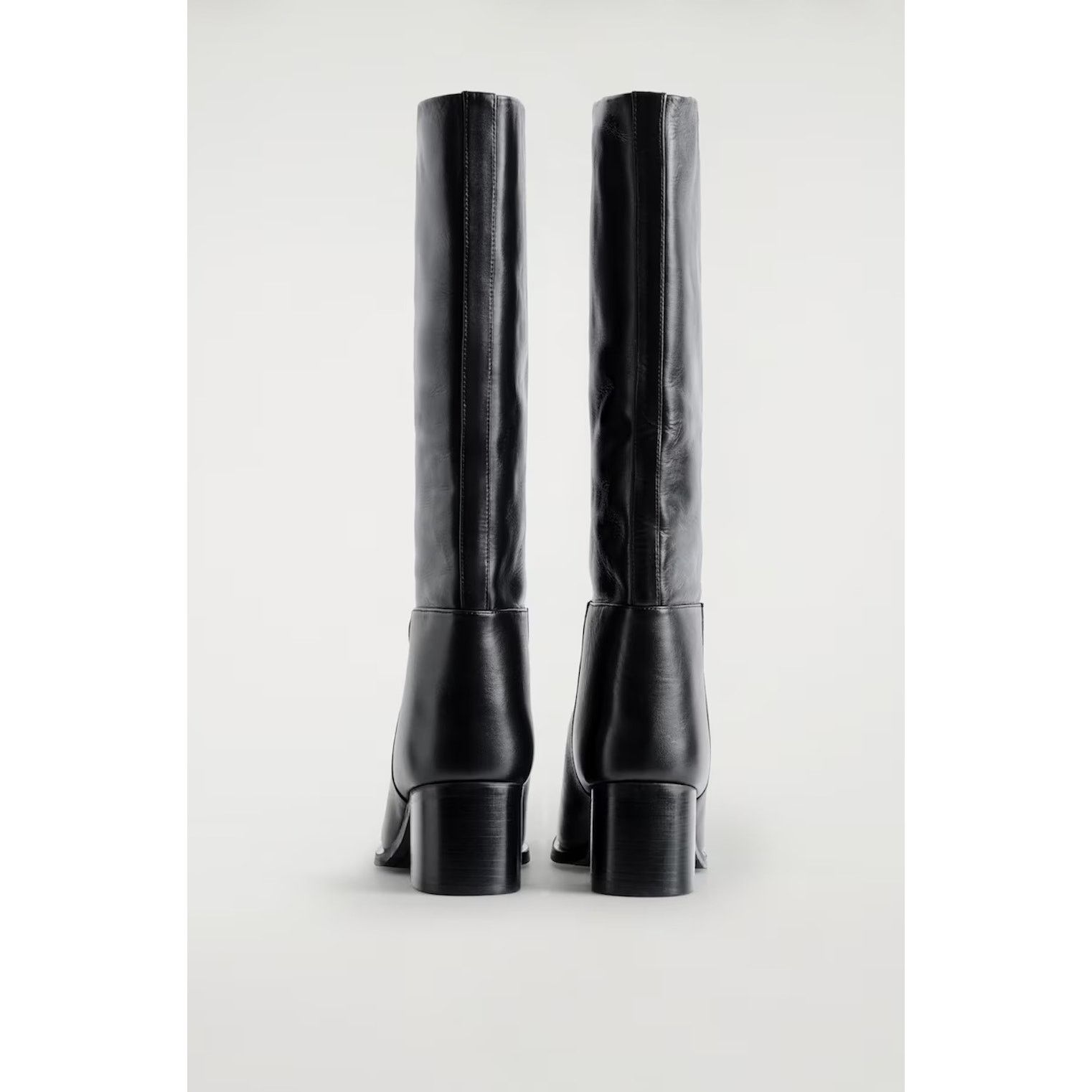 Cos COS Black Leather Knee High Boots EU 40 US 9 Size US 9 / IT 39 - 7 Thumbnail