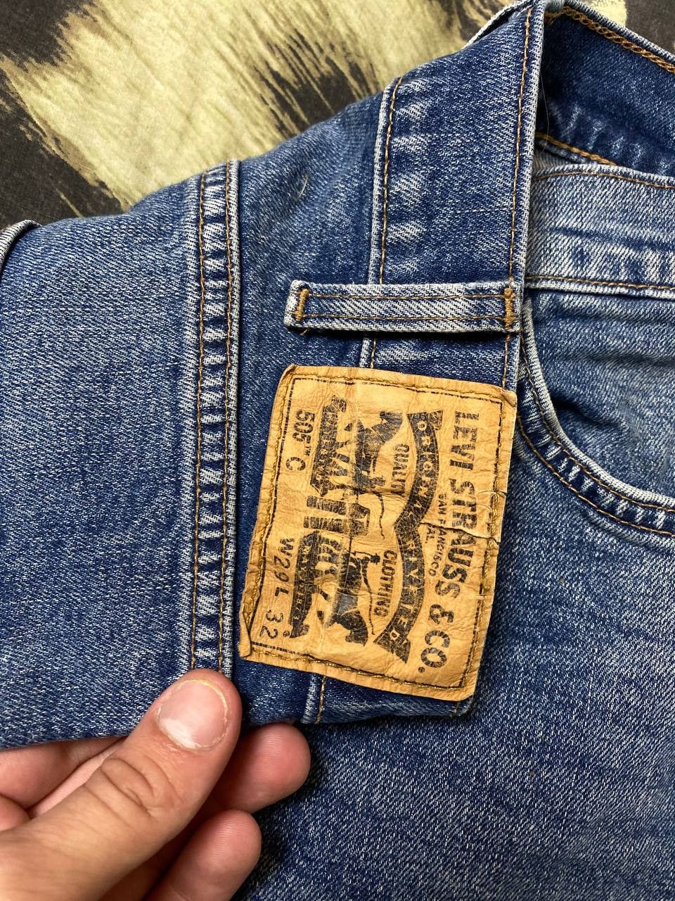 Levi's × Vintage VINTAGE Levis 505 FADED WASH DISTRESSED JEAN DENIM PANTS Size US 32 / EU 48 - 4 Thumbnail