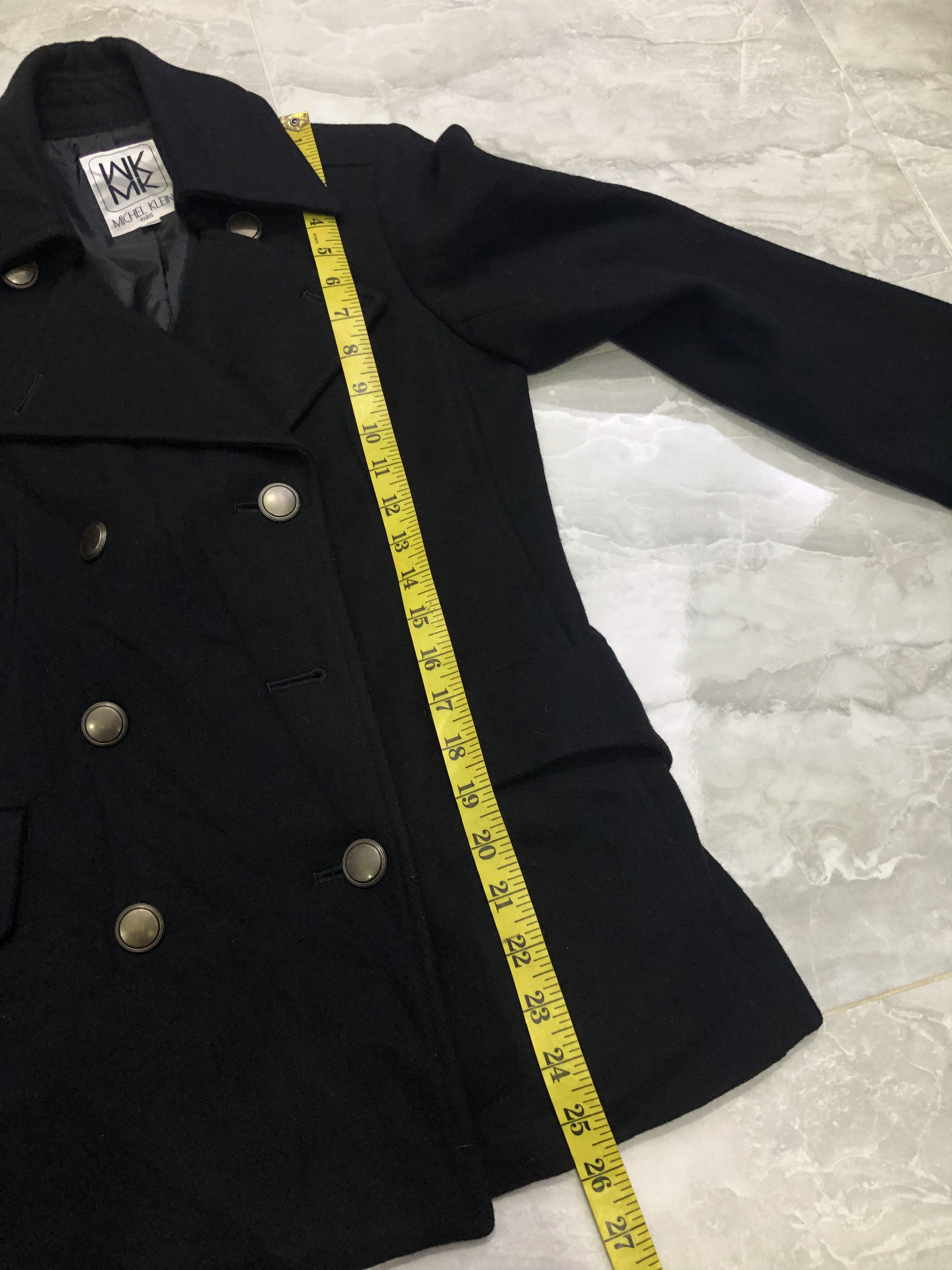 Michel Klein Michel Klein Paris Women’s Wool Peacoat Jacket Size XS / US 0-2 / IT 36-38 - 15 Thumbnail