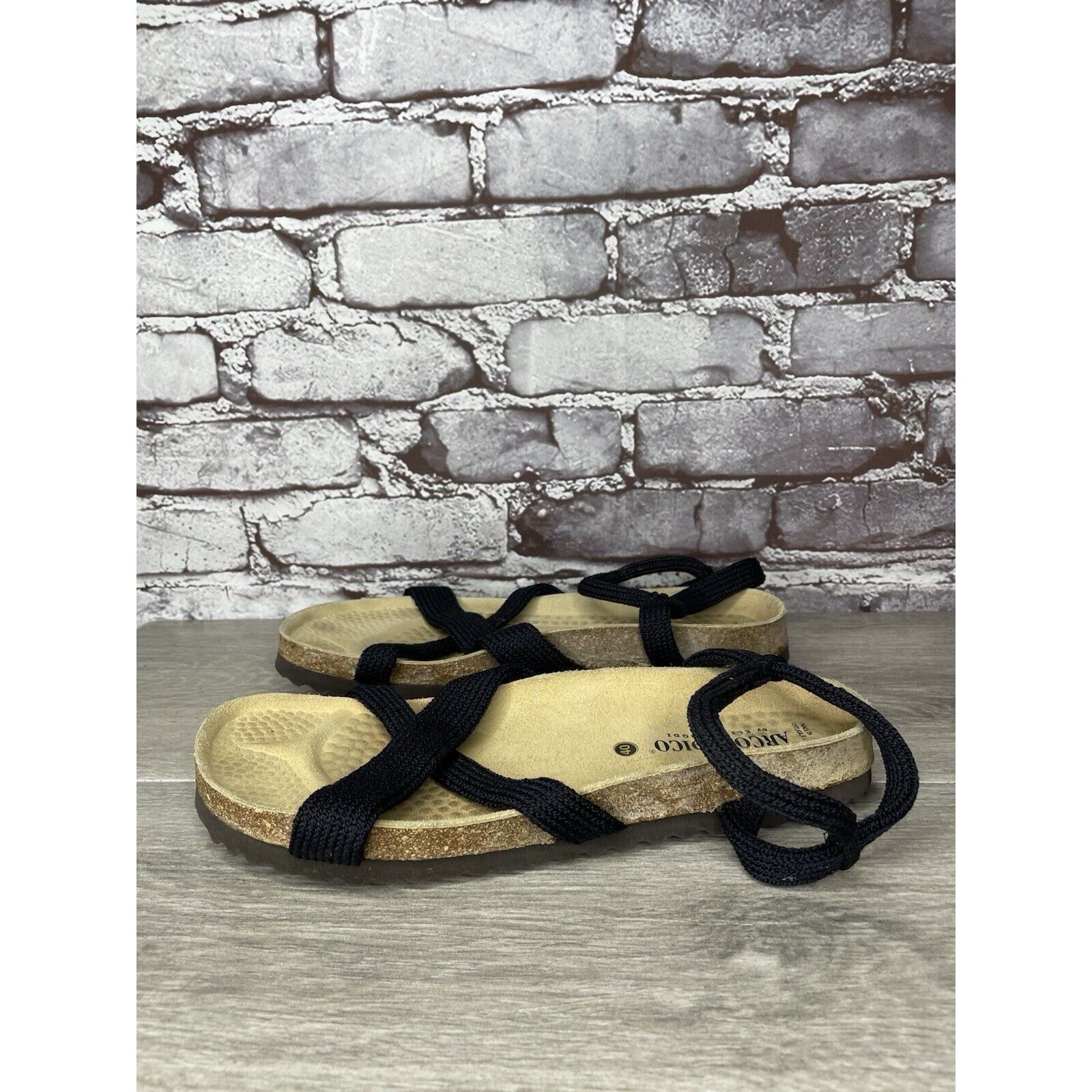 Other Arcopedico Salute Navy Blue Fabric Nylon Cross Strap Cork Sa Size US 9.5 / IT 39.5 - 1 Thumbnail