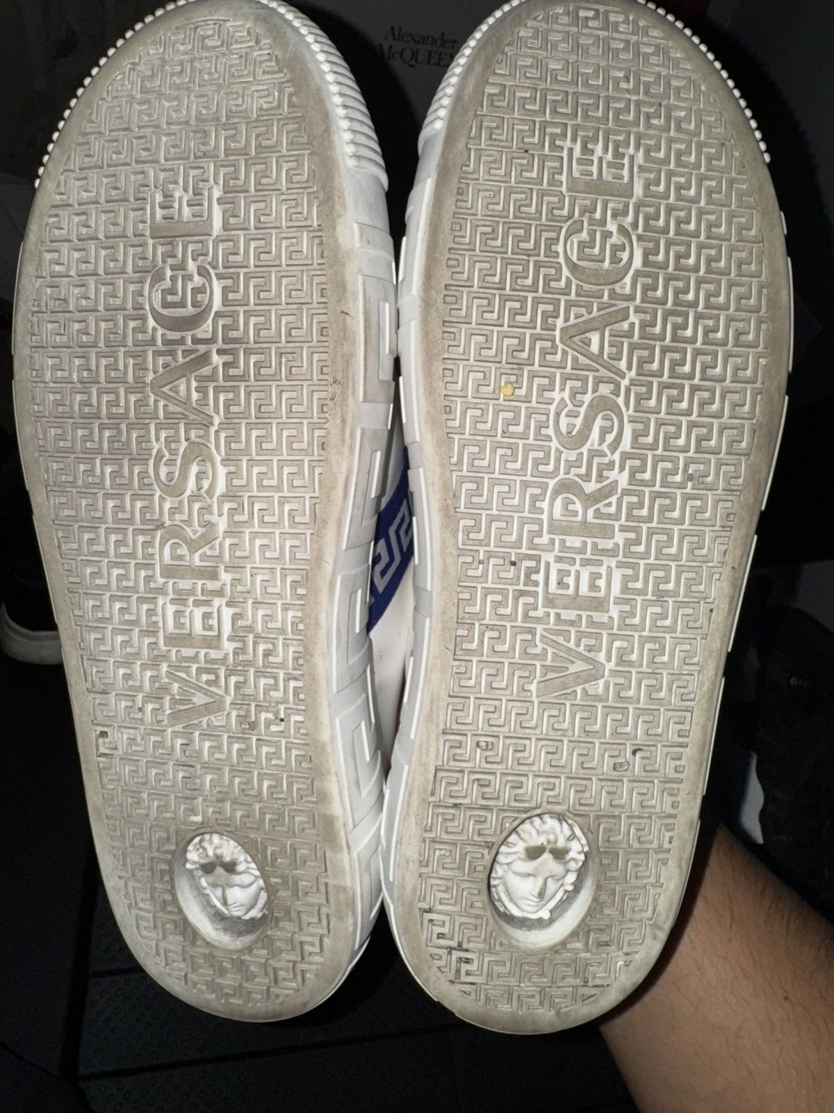 Versace Versace Greta-Detail Leather Sneakers Size US 11 / EU 44 - 5 Thumbnail