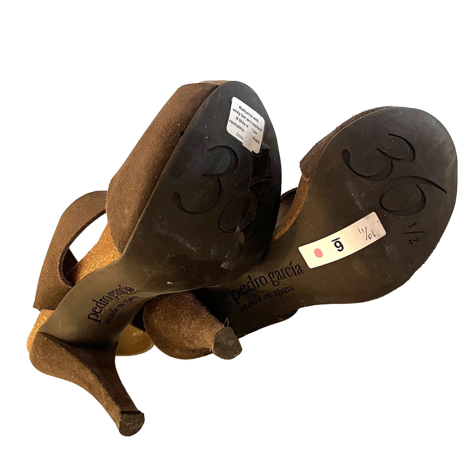 Pedro Garcia Pedro Garcia Patty1 Suede Cork T Strap Sandals Size 6 EU36.5 Size US 6 / IT 36 - 4 Thumbnail