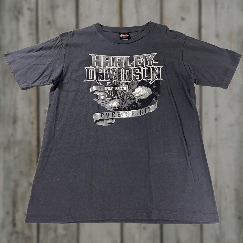 Harley Davidson Harley-Davidson L T-Shirt Men Gray Elvis Graphic Y2K USA Memphis Tennessee Graceland Skull Vintage Size US L / EU 52-54 / 3 - 1 Thumbnail