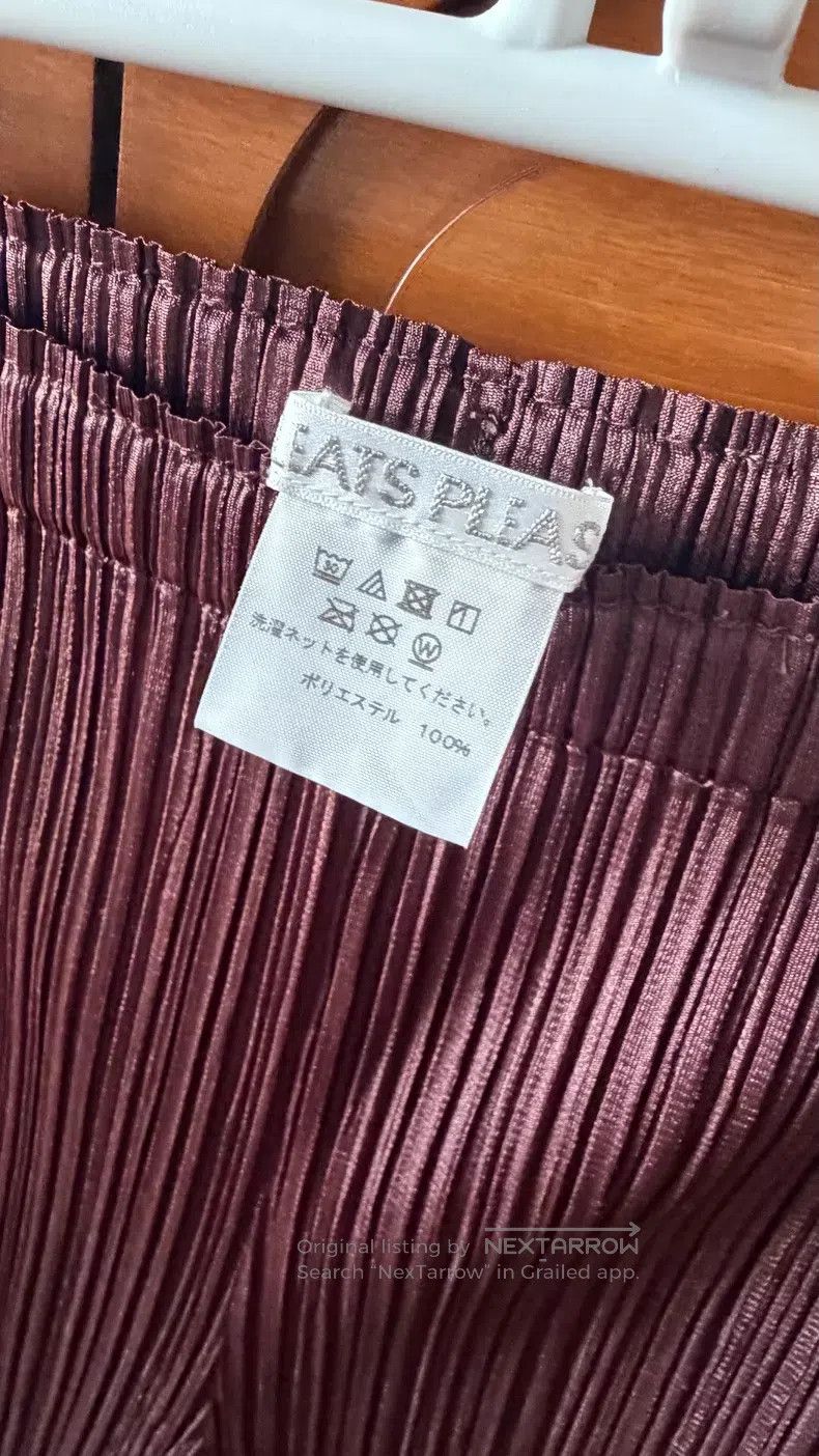 Issey Miyake Issey Miyake Ruffle Straight Pants Dark Brown Size 25" / US 0 / IT 36 - 4 Thumbnail