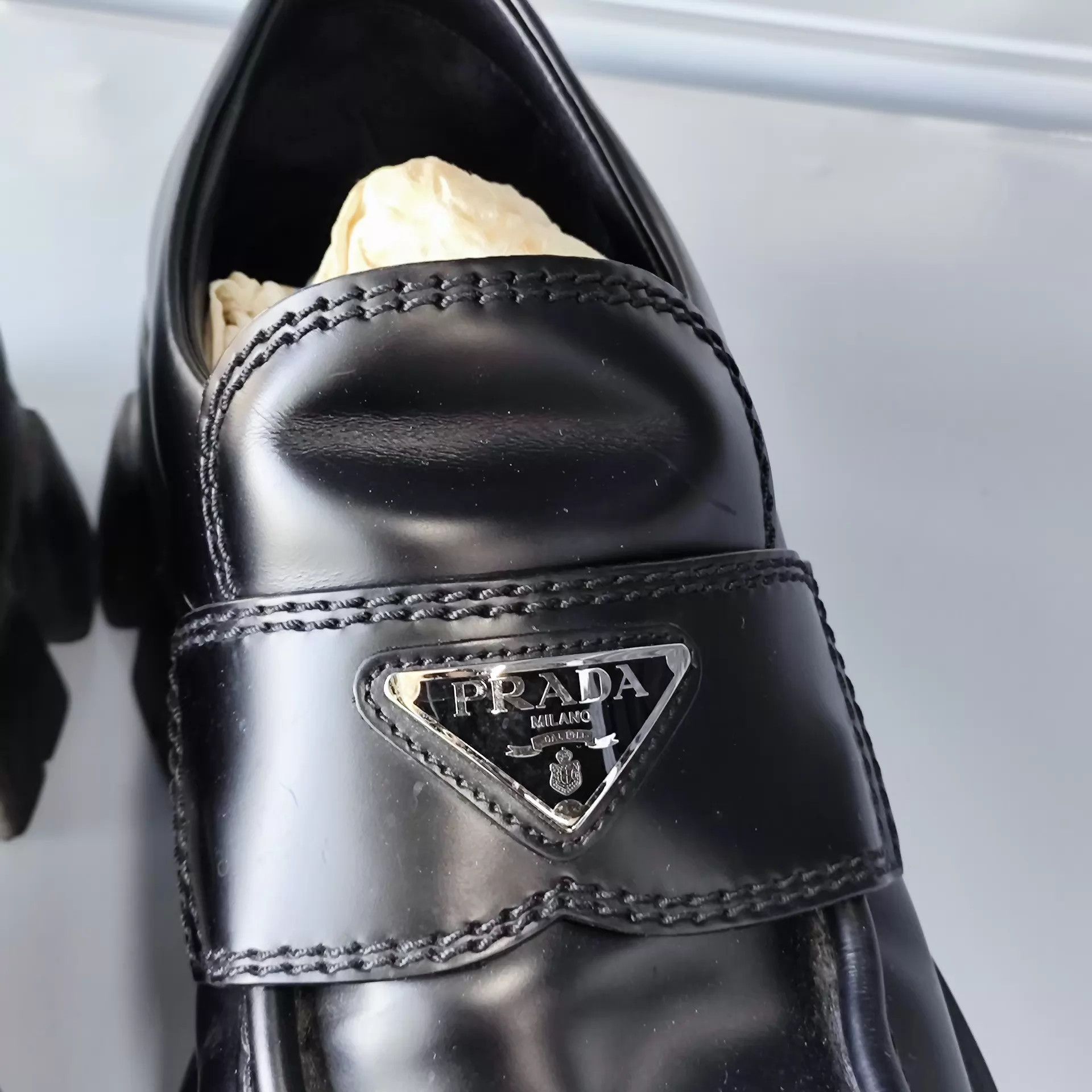 Prada Prada Black Platform Moccasin 41 Size US 8 / EU 41 - 2 Thumbnail