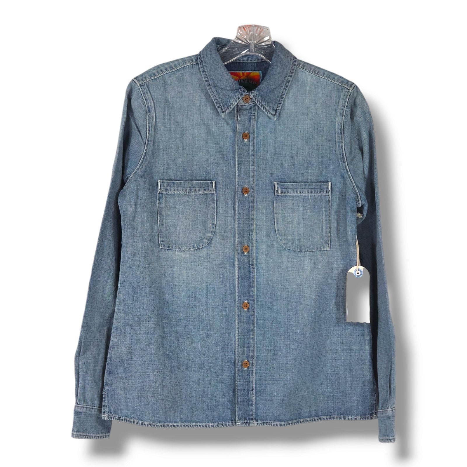 AG Adriano Goldschmied NWT Daily Blue Adriano Goldschmied Birdie Jean Shirt Sz. S Size S / US 4 / IT 40 - 1 Thumbnail