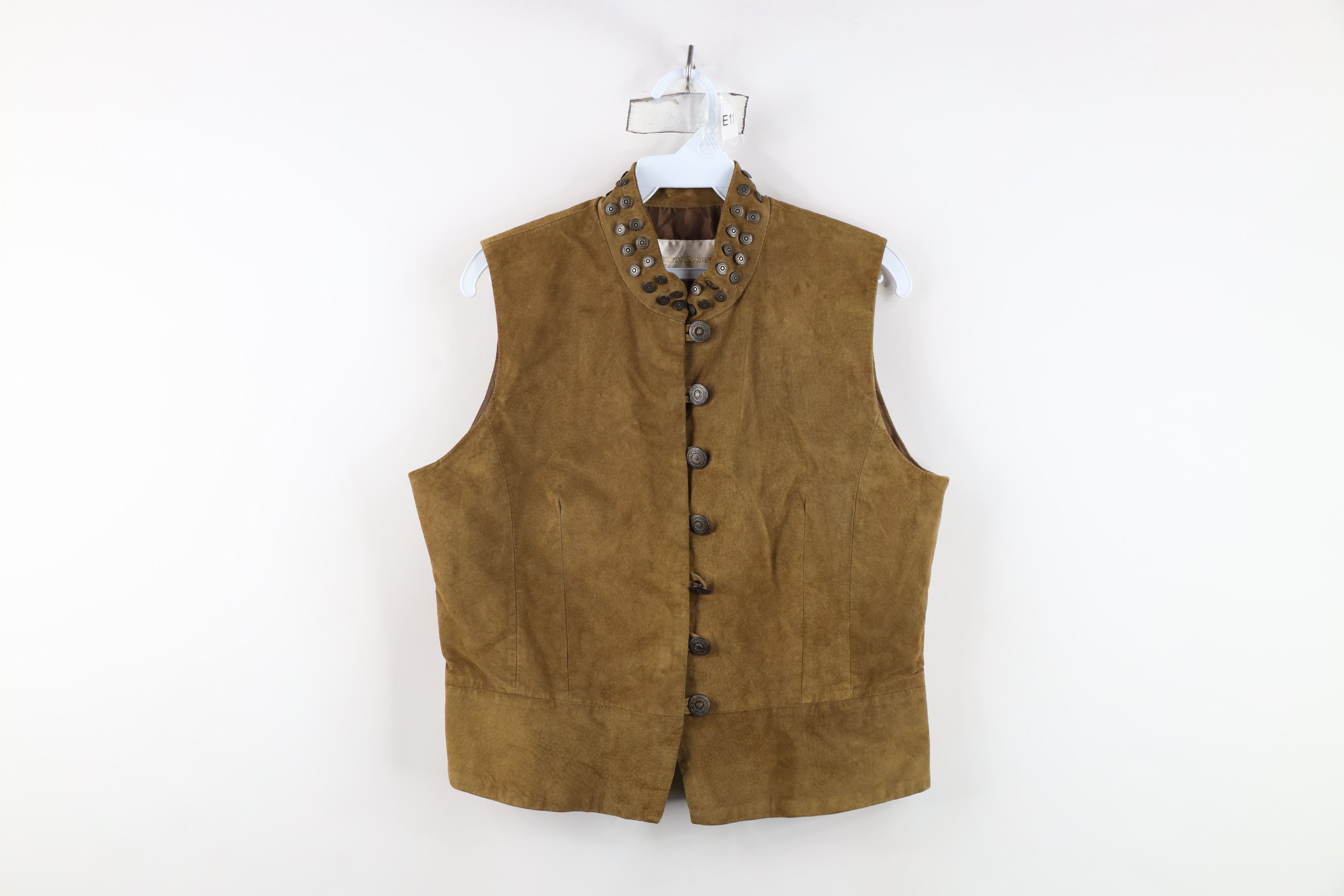 Vintage Vintage 90s Streetwear Suede Leather Button Vest Jacket Size XL / US 12-14 / IT 48-50 - 1 Thumbnail