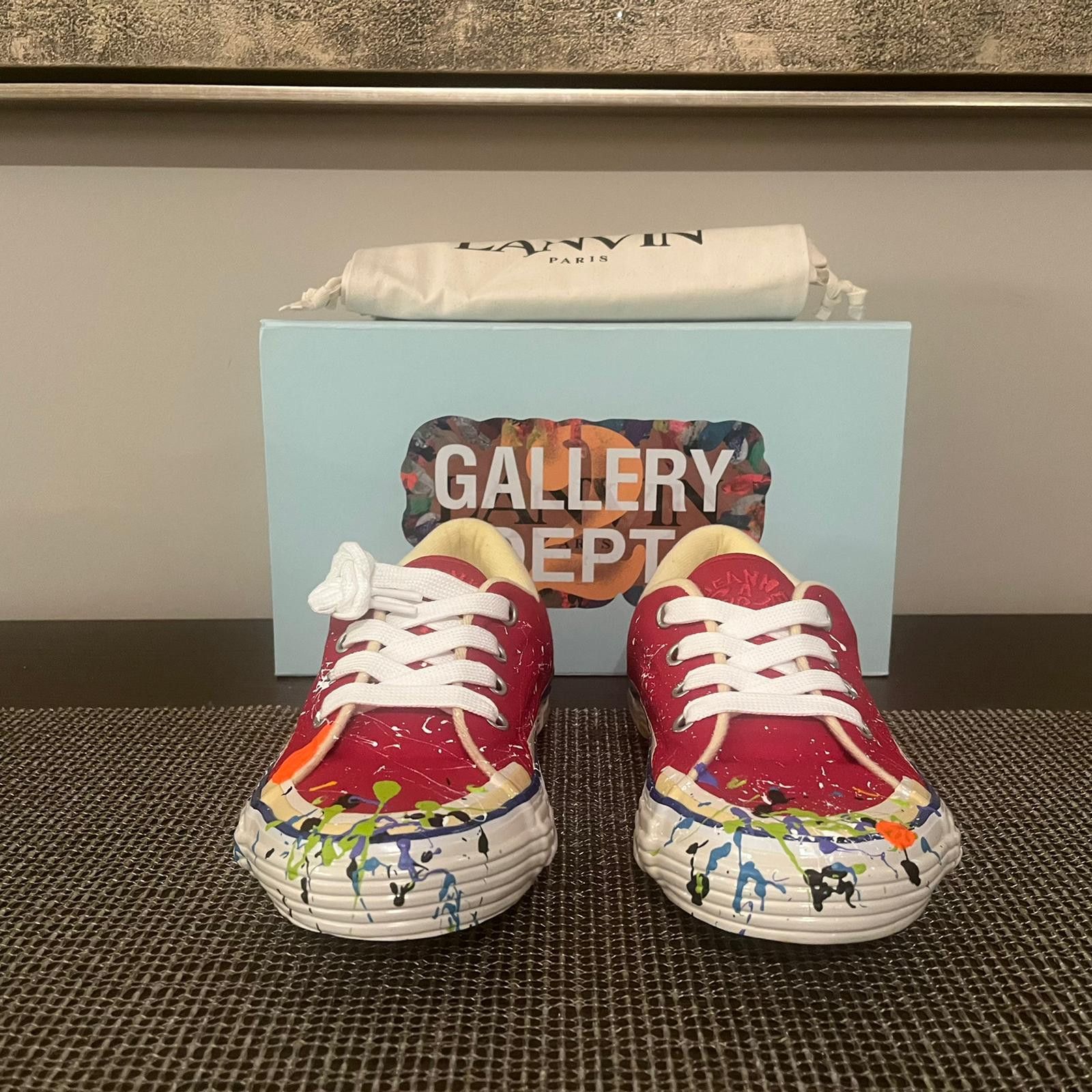 Gallery Dept. × Lanvin Melted Low Top Vulcanized Paint Splatter Sneakers Multicolor Size US 8 / EU 41 - 9 Thumbnail