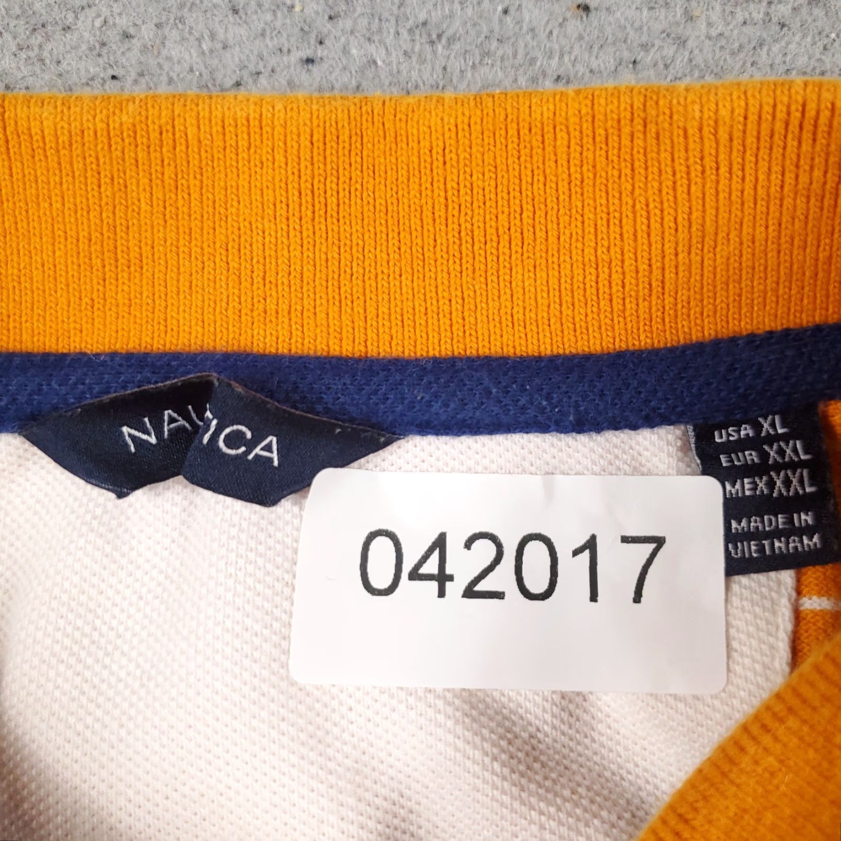 Nautica Nautica Polo Shirt Mens XL Orange Striped Short Sleeve Casual Button-Front Classic Colorful Preppy Shirt Mens XL Orange Size US XL / EU 56 / 4 - 7 Thumbnail