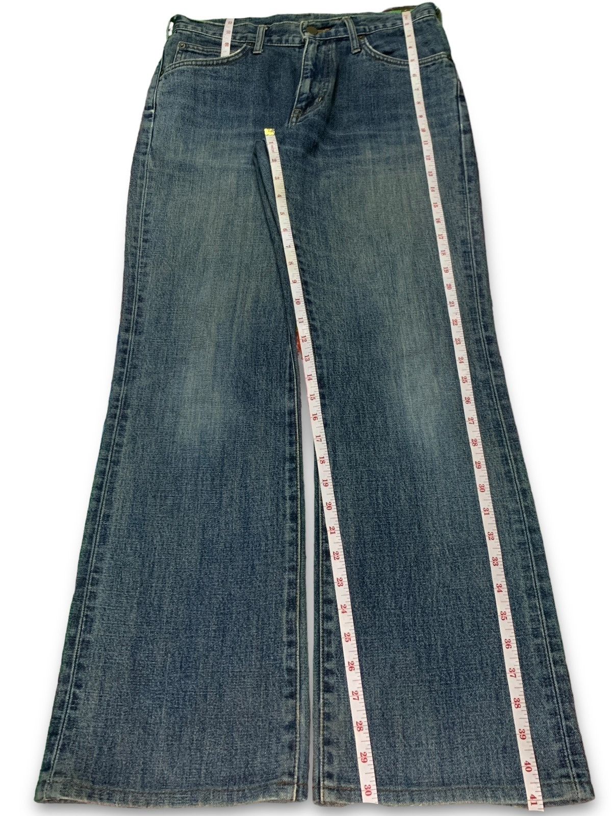 Wrangler SALES🔥Vintage Wrangler Mud Wash Distress Flare Style Jeans Size US 30 / EU 46 - 12 Thumbnail