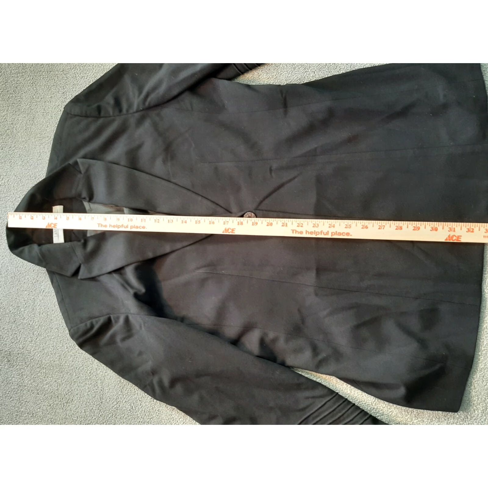 SOMET Larry Levine Womens Black Suit 2 Piece Jacket Skirt 1 Button Size 12 Some Stains Womens Size XL / US 12-14 / IT 48-50 - 6 Thumbnail