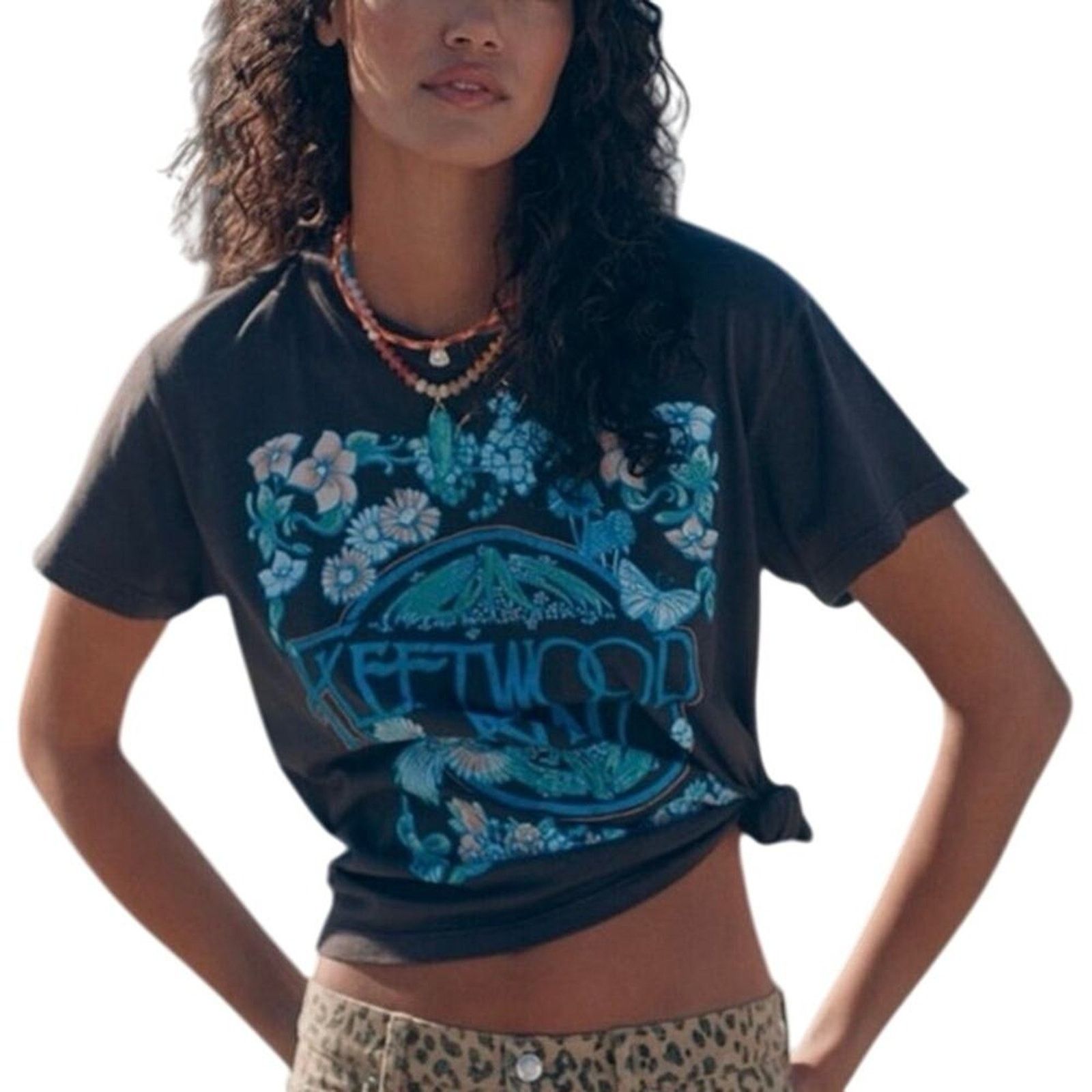 Anthropologie LETLUV Fleetwood Mac Graphic Tee New with Tag MSRP $88 Size S / US 4 / IT 40 - 5 Thumbnail