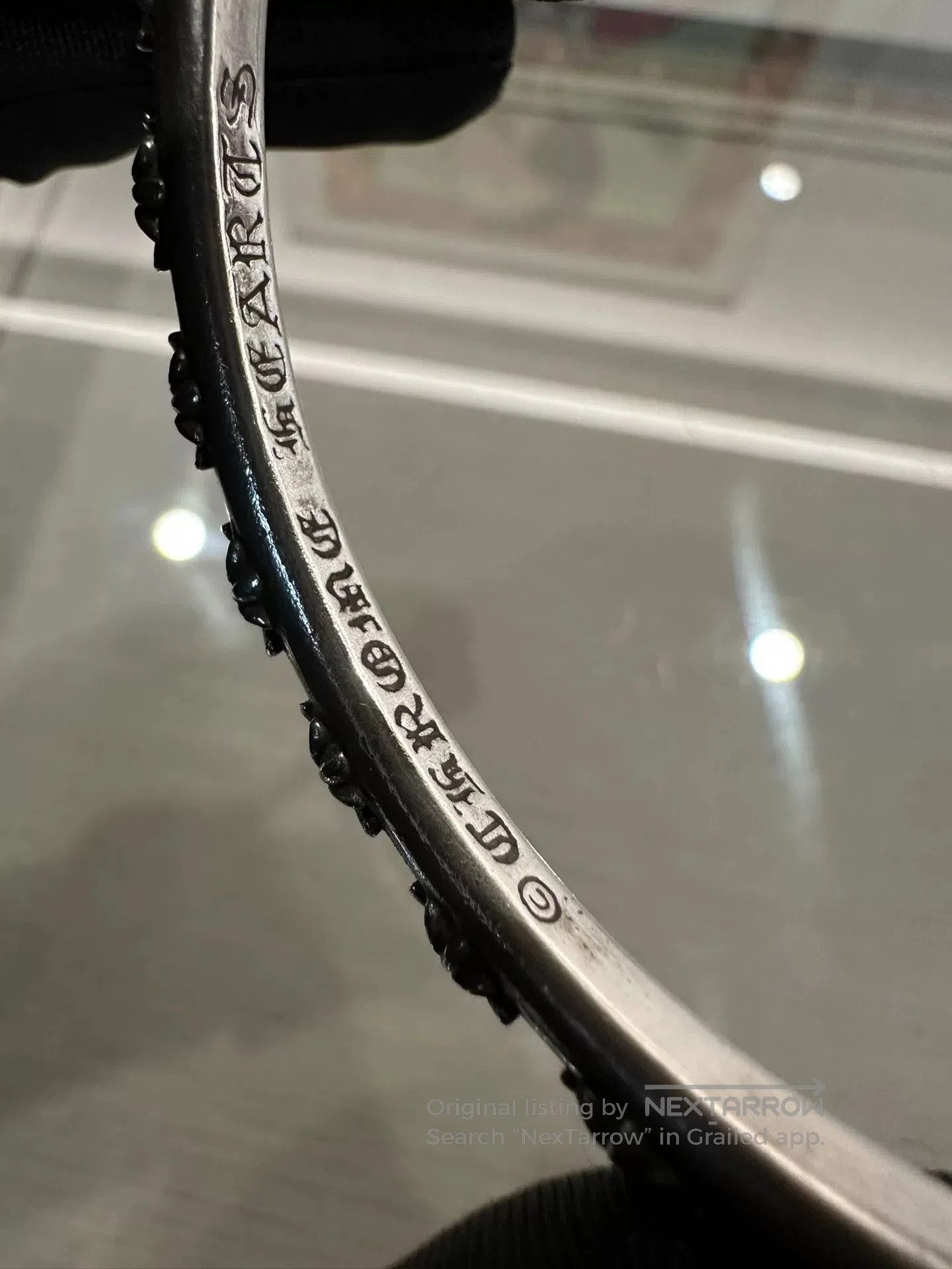 Chrome Hearts Chrome Hearts Silver Cross Open Bangle. Size ONE SIZE - 5 Thumbnail