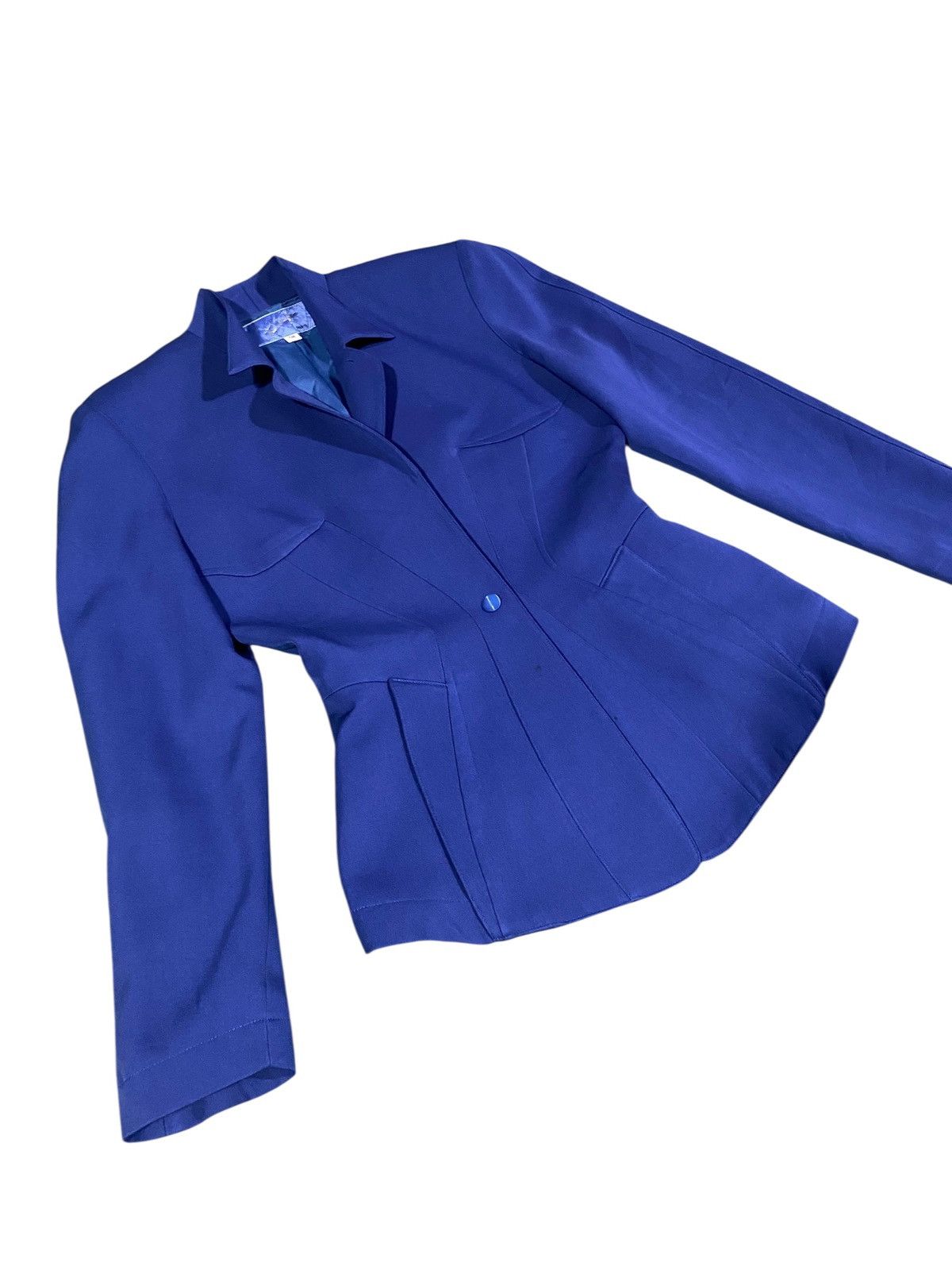 Thierry Mugler Vtg Runway 80s Thierry Mugler Hourglass Peplum PowerBlazer Size ONE SIZE - 3 Thumbnail