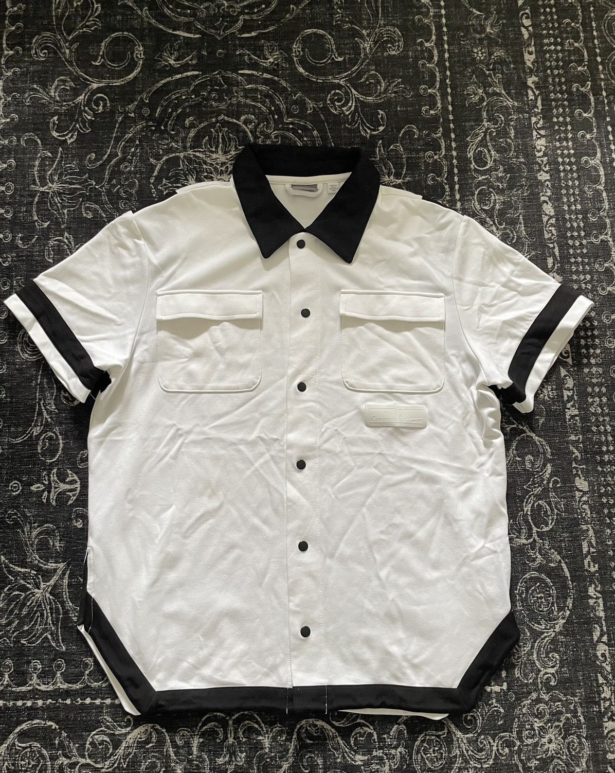 image of Puma Rhuigi Rhude Warm Up Shirt in White, Men's (Size Medium)