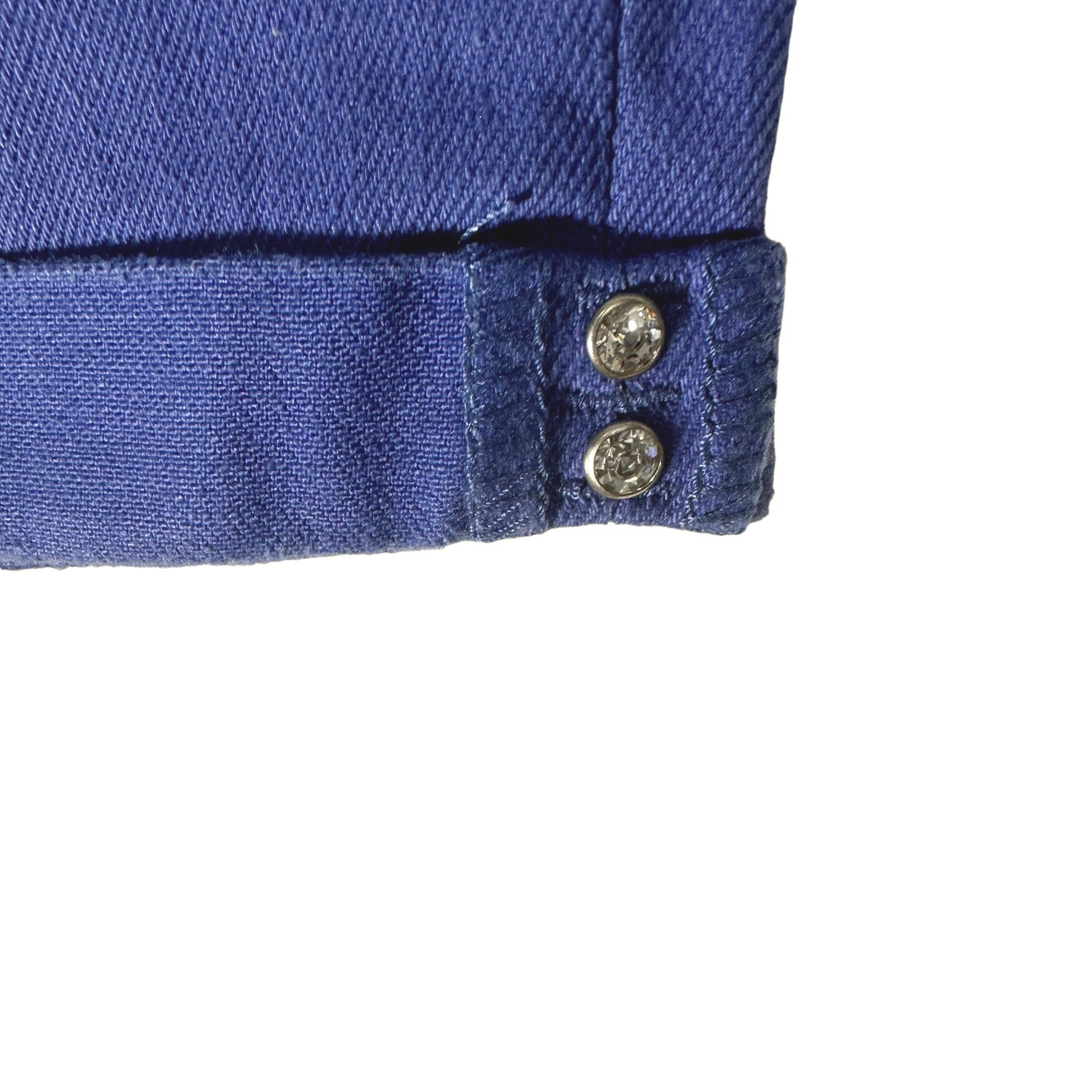 NYDJ NYDJ Women's Cotton Blue Studded Capri Jeans Size 16W Blue Size 38" / US 16 / IT 52 - 6 Thumbnail