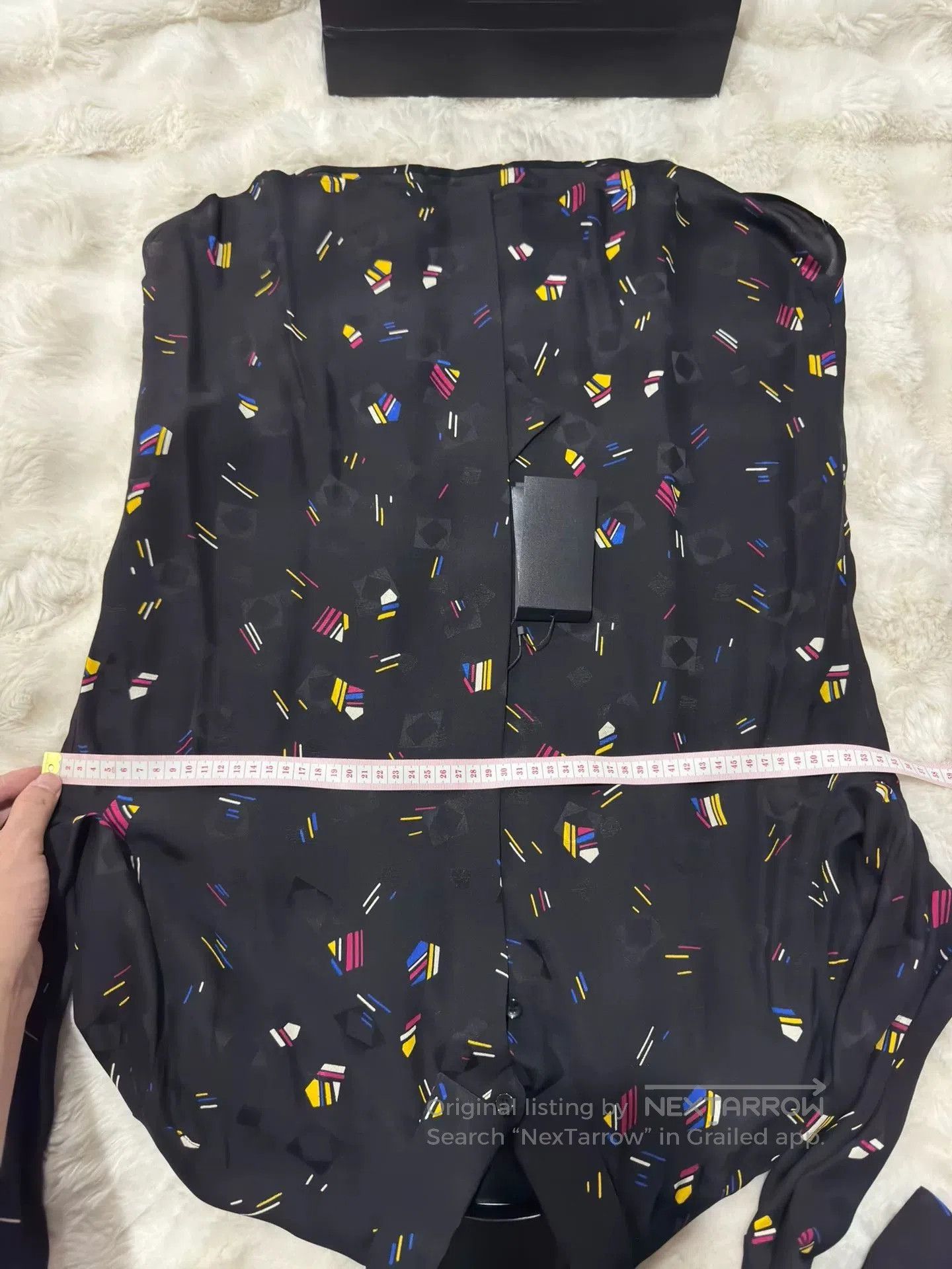 Yves Saint Laurent Saint Laurent Men's Mondrian Silk Shirt. Size US M / EU 48-50 / 2 - 9 Thumbnail