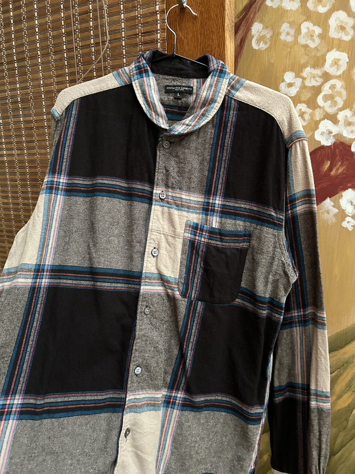 Engineered Garments Engineered Garments Round Collar Big Plaid Flannel Shirt Size US L / EU 52-54 / 3 - 3 Thumbnail