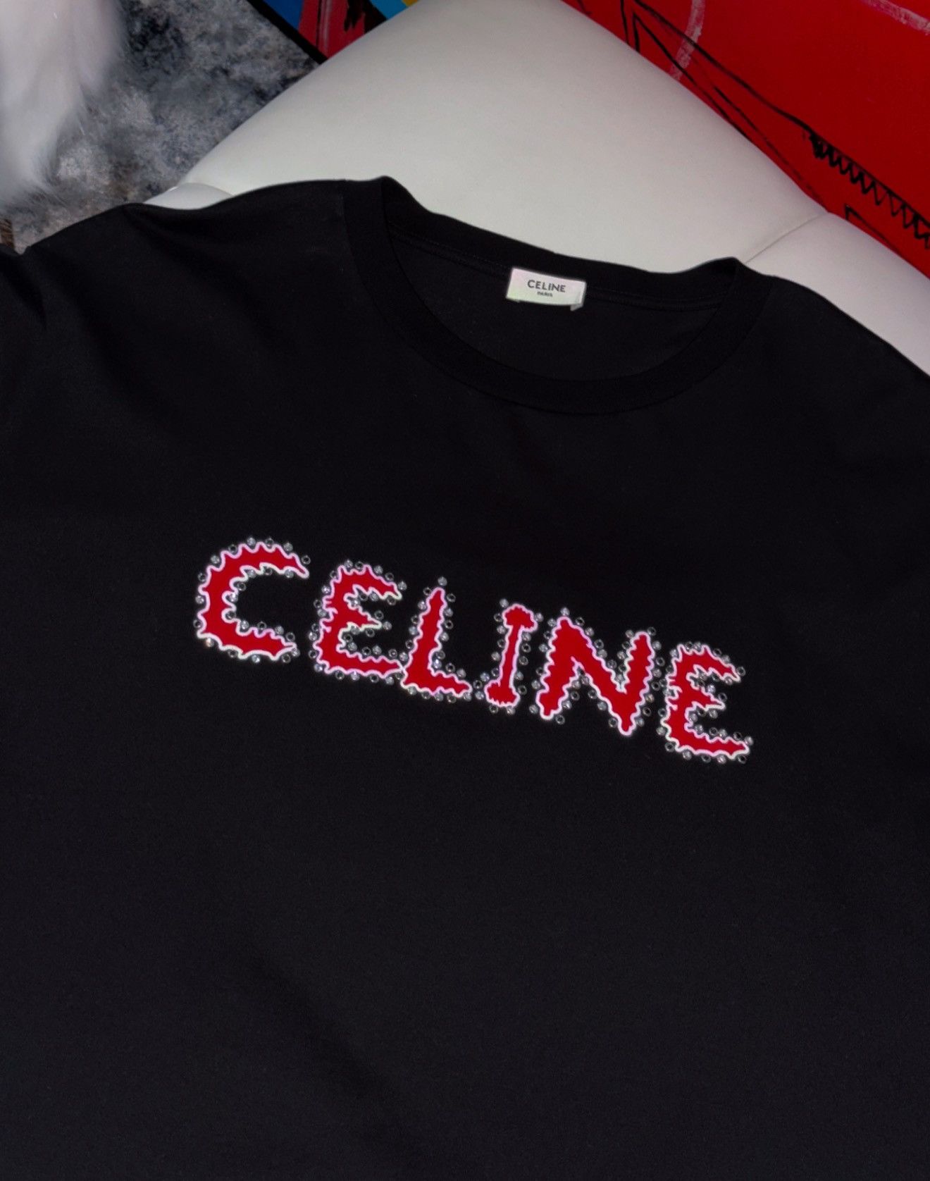 Celine Celine logo t shirt Size US XL / EU 56 / 4 - 2 Thumbnail