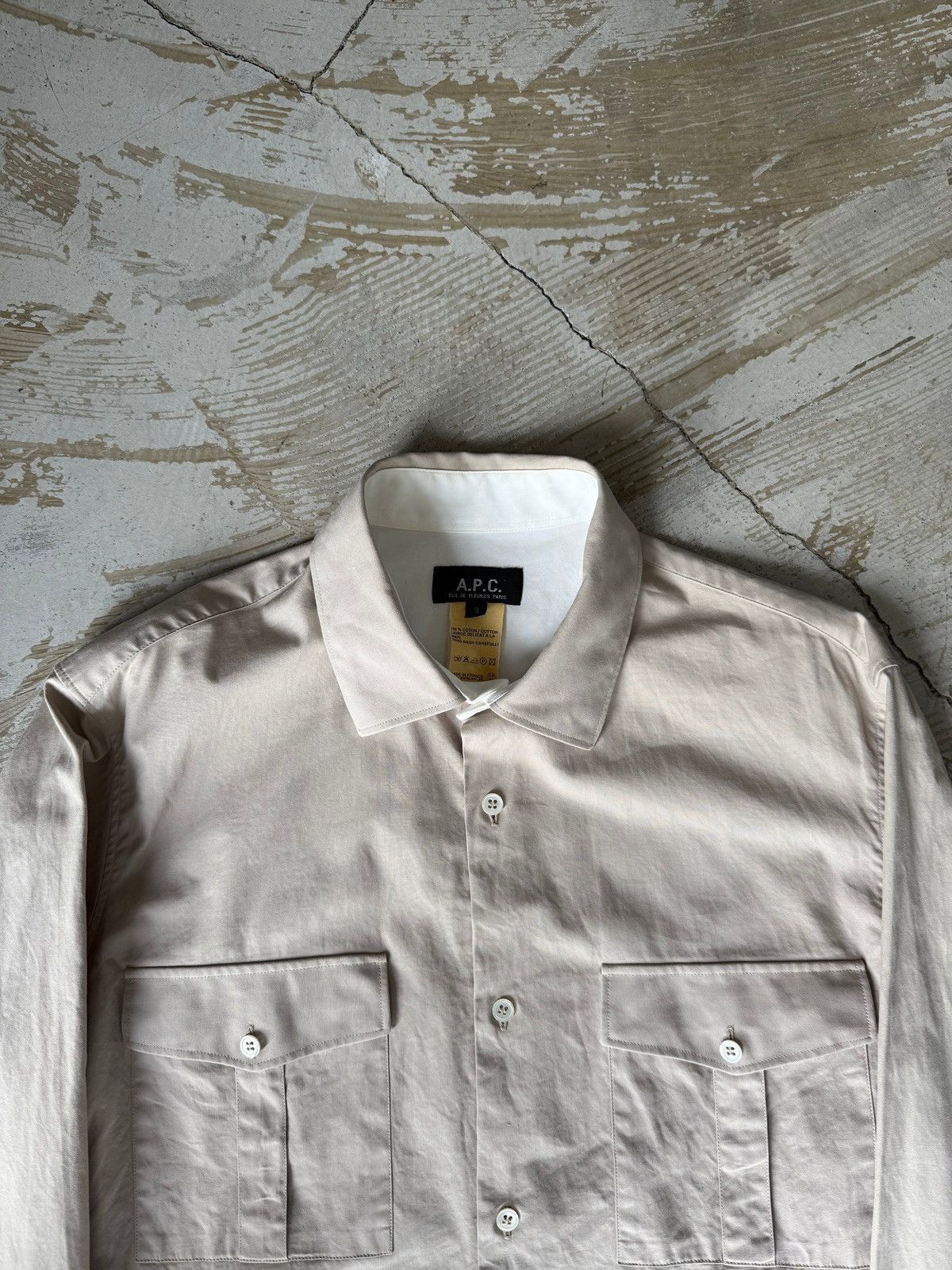 A.P.C. A.P.C. Contrast Collar Shirt Size US L / EU 52-54 / 3 - 4 Thumbnail