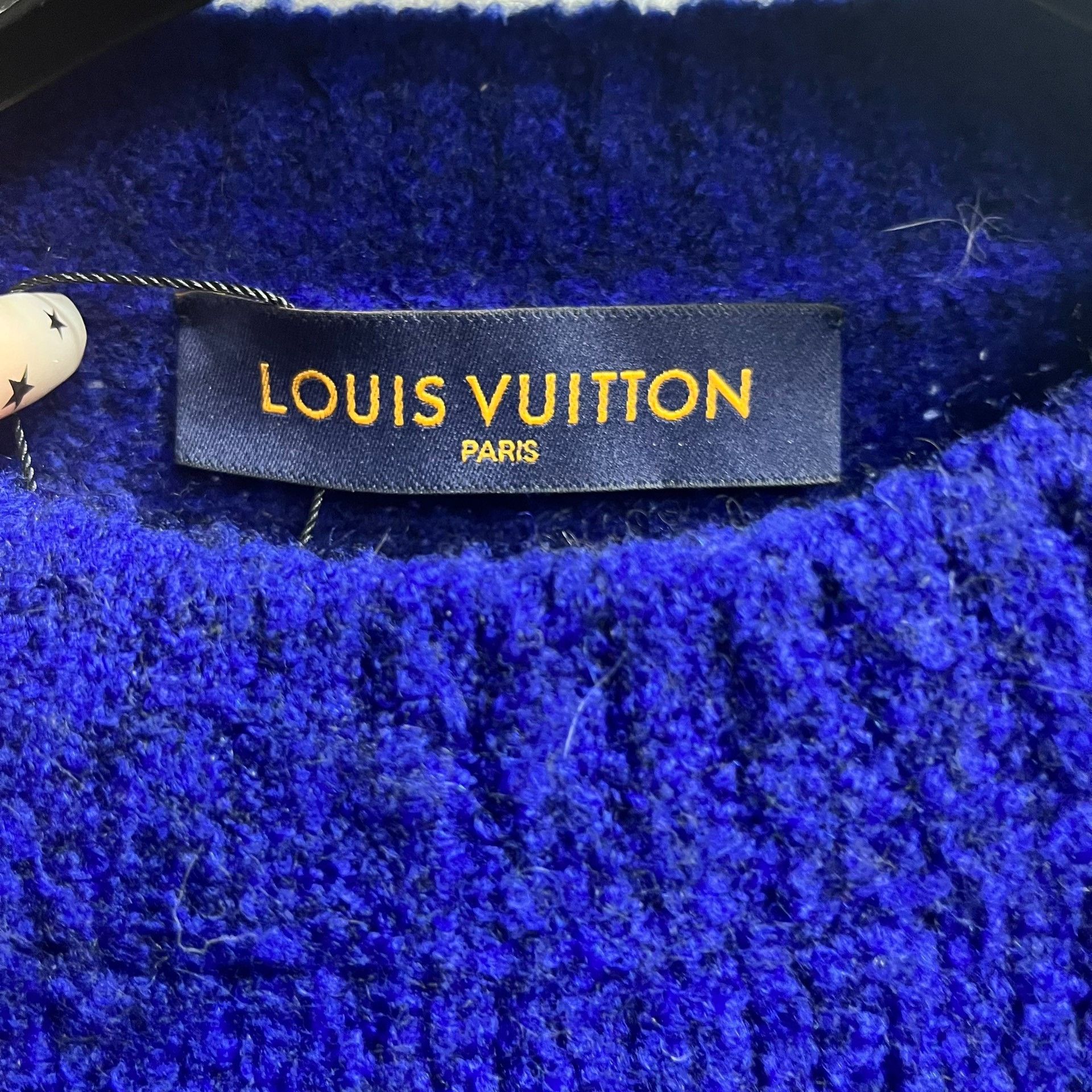 Louis Vuitton Louis Vuitton The latest blue classic intarsia crewneck swe Size US L / EU 52-54 / 3 - 2 Thumbnail
