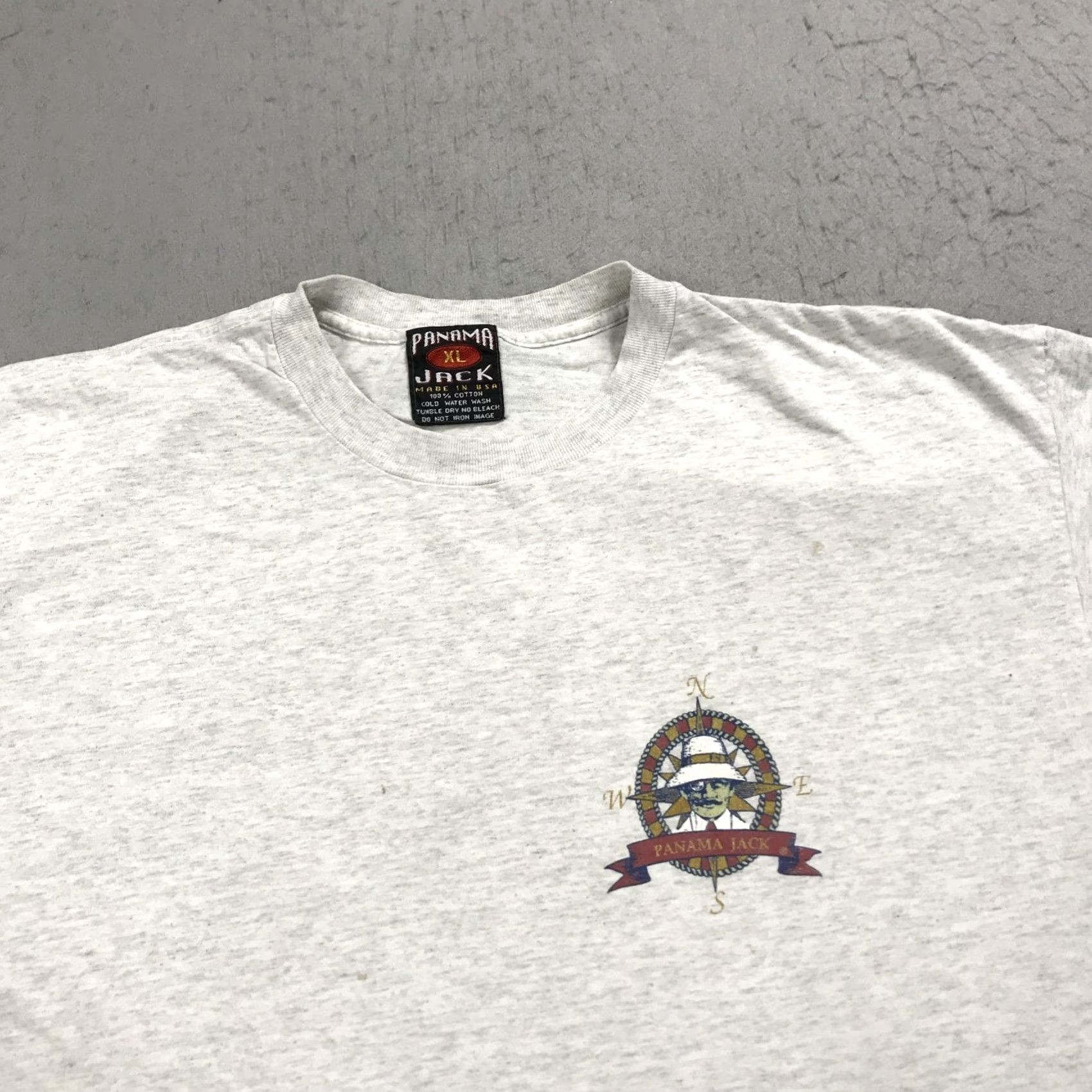 Panama Jack VINTAGE Panama Jack Shirt Mens XL Gray 90s Graphic Print Short Sleeve Crew Neck Cotton T-Shirt Logo All Seasons Summer Spring Fall Mens Size US XL / EU 56 / 4 - 3 Thumbnail