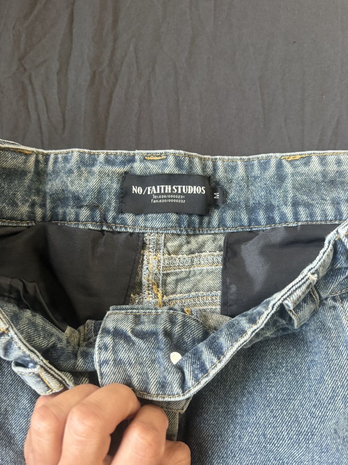 No Faith Studios No Faith Studios Wave Denim Size US 30 / EU 46 - 6 Thumbnail