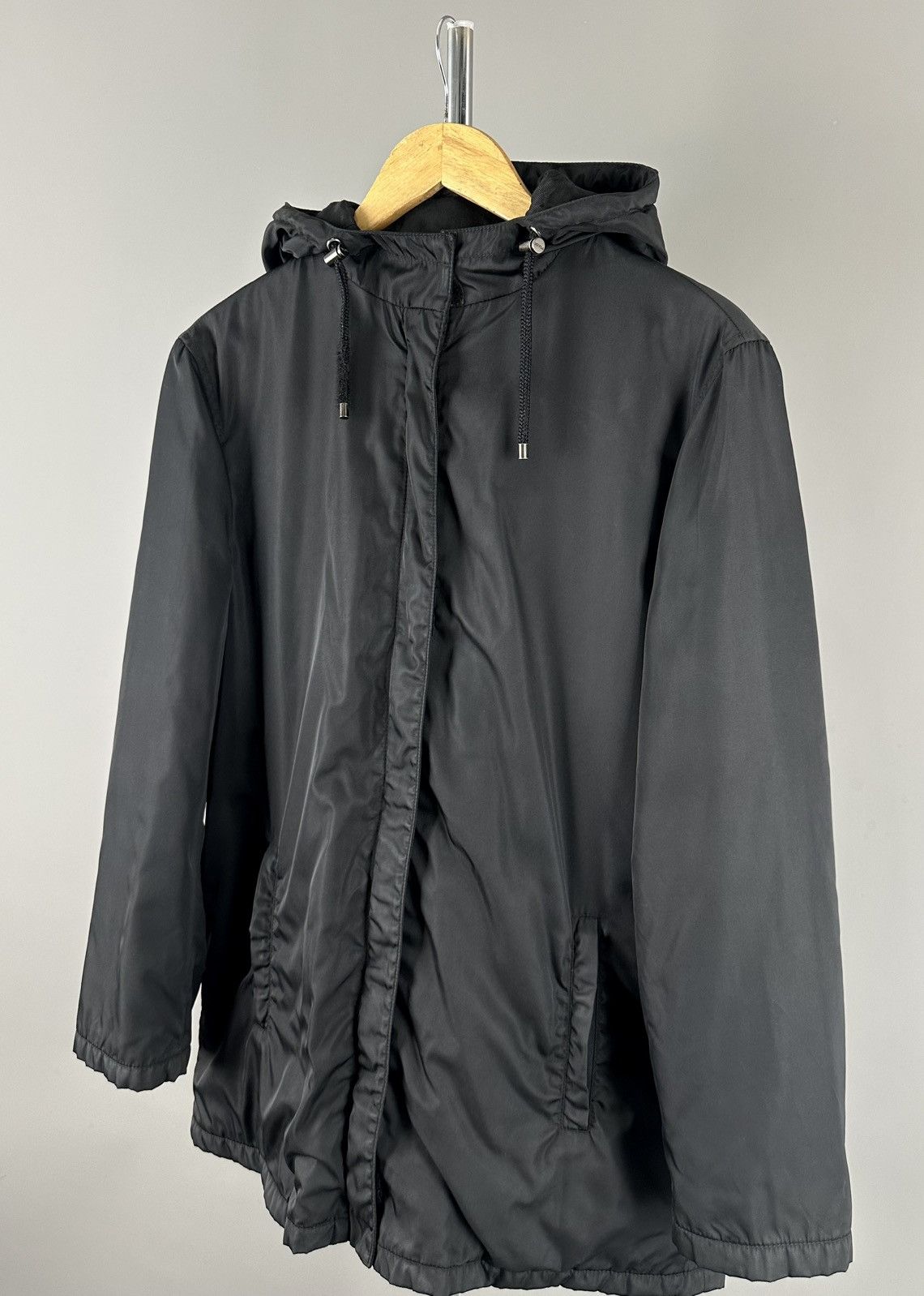 Prada Prada - Parka Zip Hooded - Nylon Jacket in Black Size US S / EU 44-46 / 1 - 3 Thumbnail