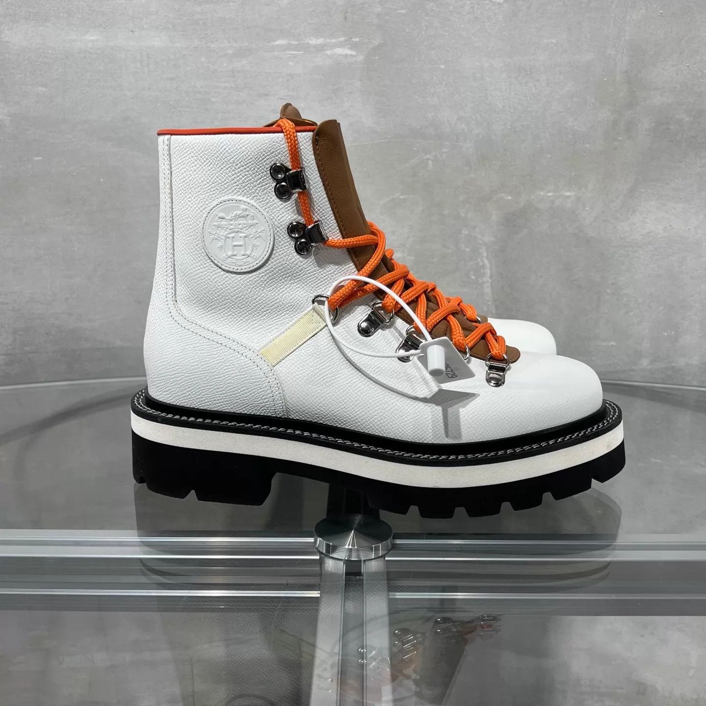 Hermes Hermes casual mid-calf boots white orange size 36 Size US 5.5 / IT 35.5 - 4 Thumbnail