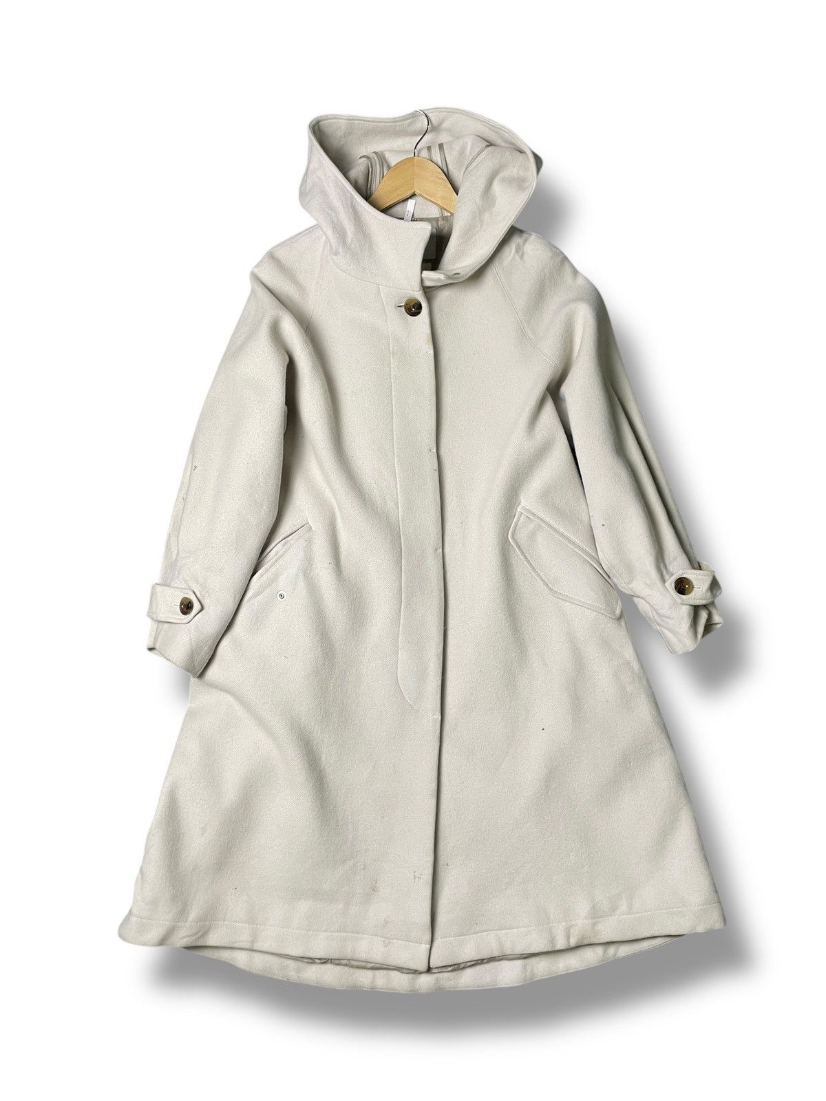 Japanese Brand × Vintage Framework Hamilton Lambswool Hooded Long Jacket(56) Size US M / EU 48-50 / 2 - 1 Thumbnail