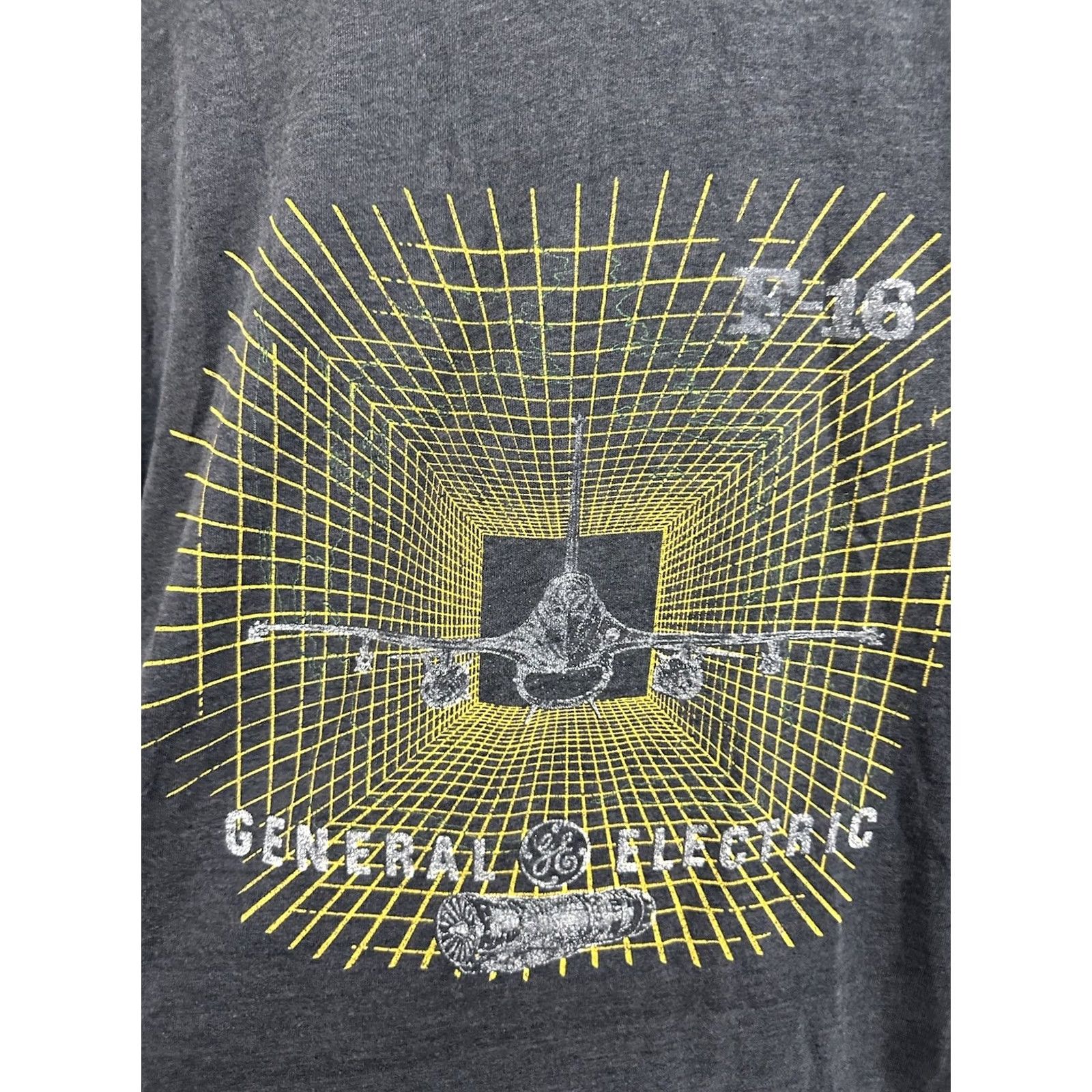 Velva Sheen VINTAGE General Electric GE F-16 Jet Airplane Flight T-Shirt L Black Size US L / EU 52-54 / 3 - 4 Thumbnail