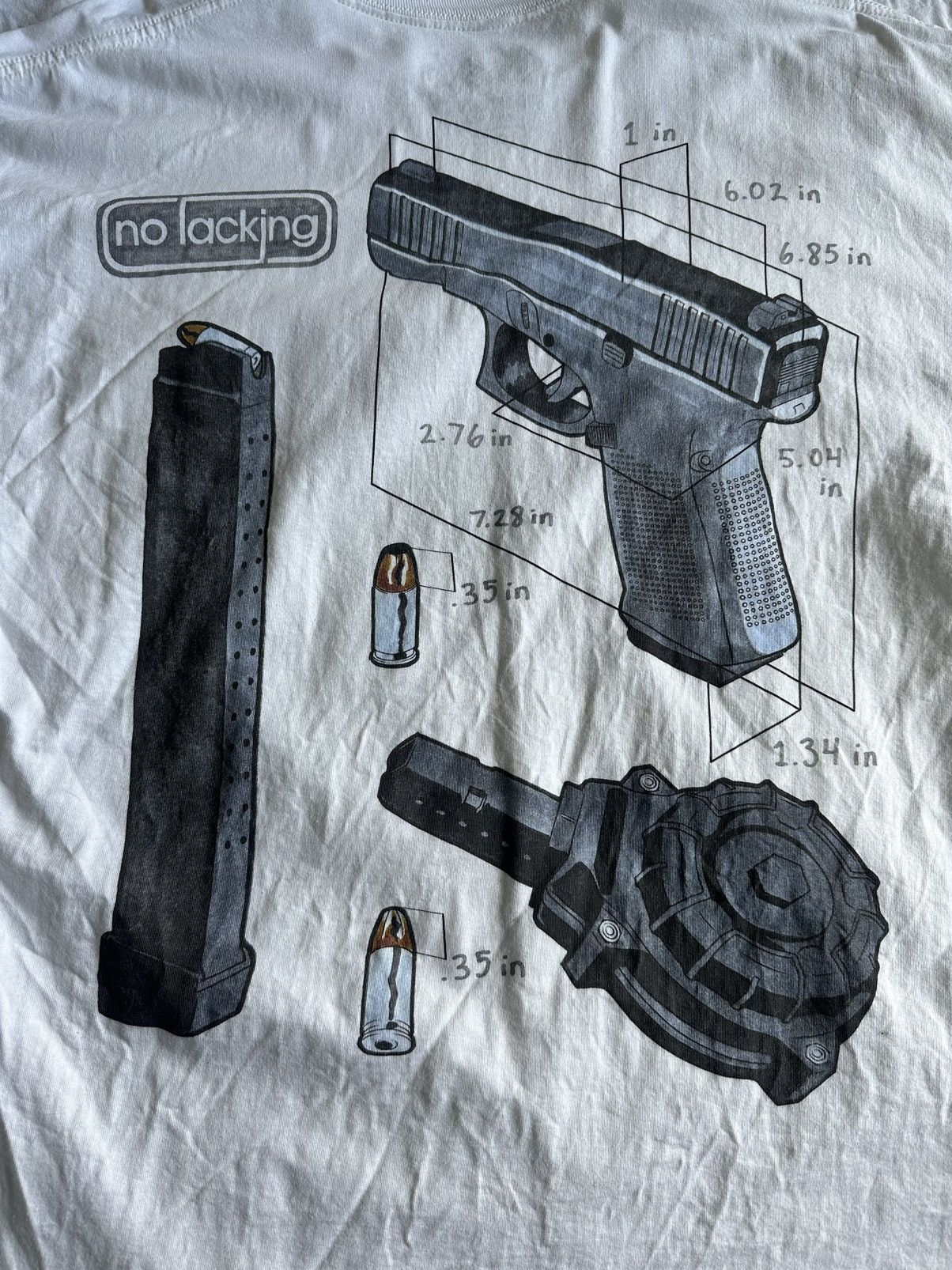 Vintage No Lacking Glock T-Shirt Size US XL / EU 56 / 4 - 3 Thumbnail