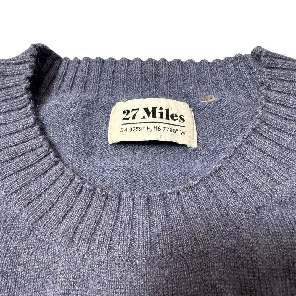 27 Miles 27 Miles Cashmere Puff Sleeve Star Front Grey Blue Sweater Size M / US 6-8 / IT 42-44 - 6 Thumbnail
