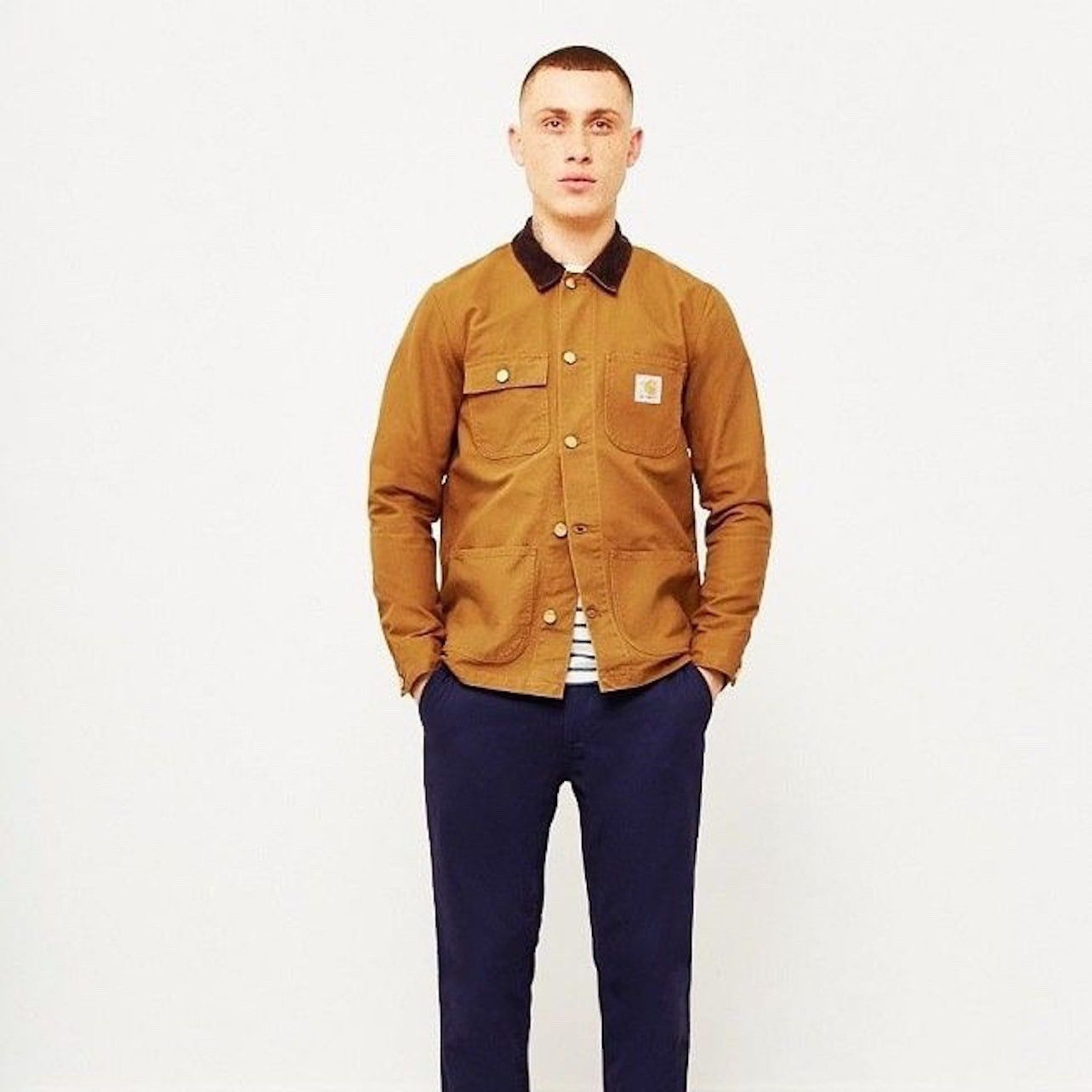 Vintage 90s Carhatt Detroit Full Button Jacket Size L